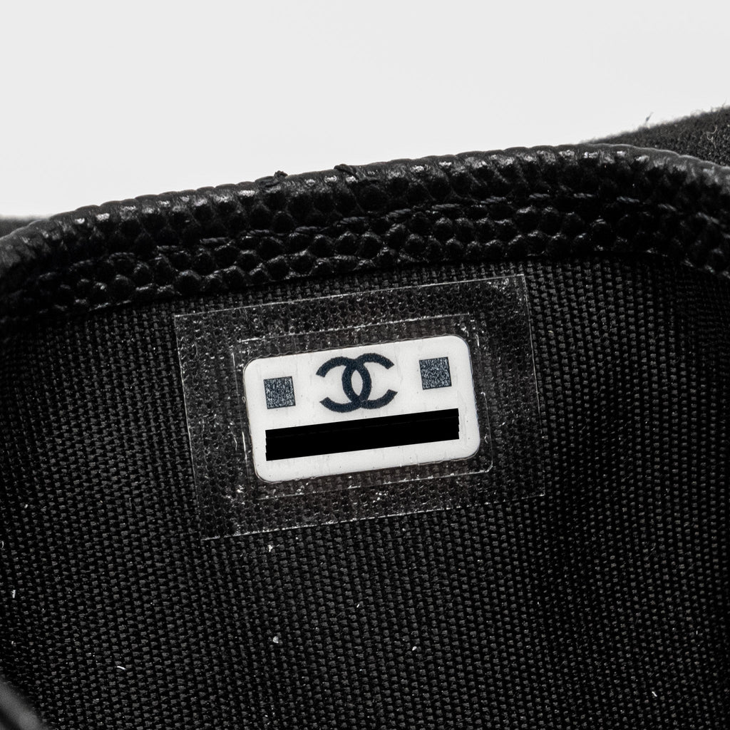 Chanel Detail CC logo Card Holder Caviar Black L(microchip)