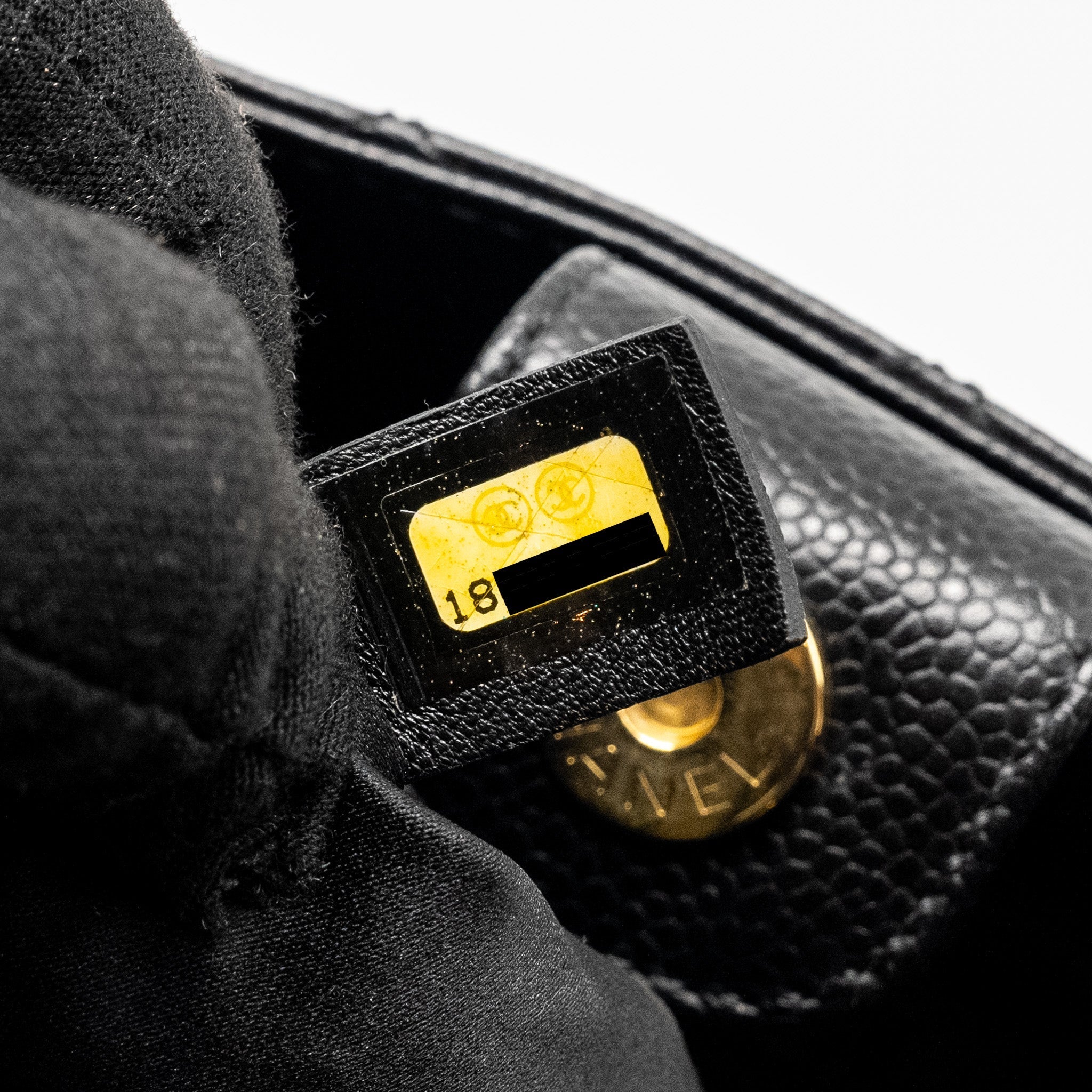 Chanel Petit Shopping Tote Bag Caviar Black