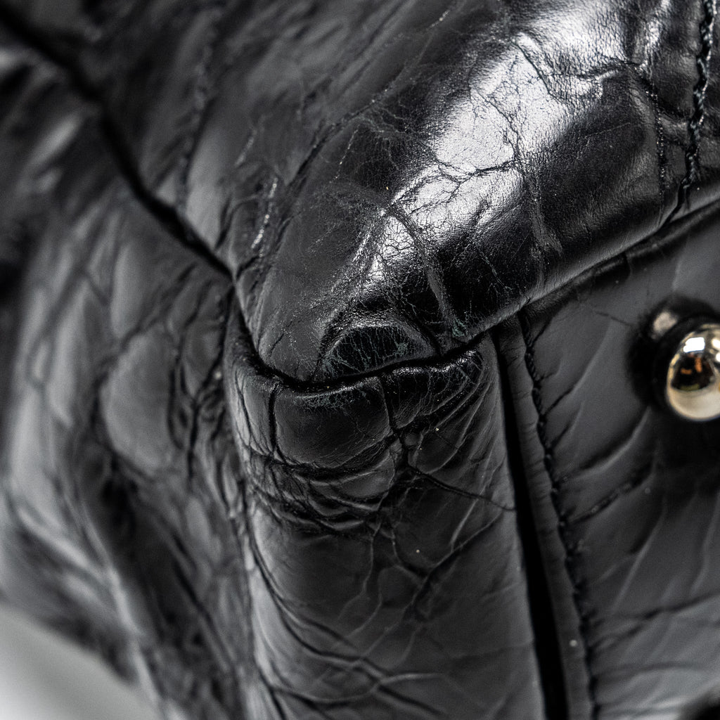 Chanel Portobello Tote Bag Calfskin/Tweed Black/Grey