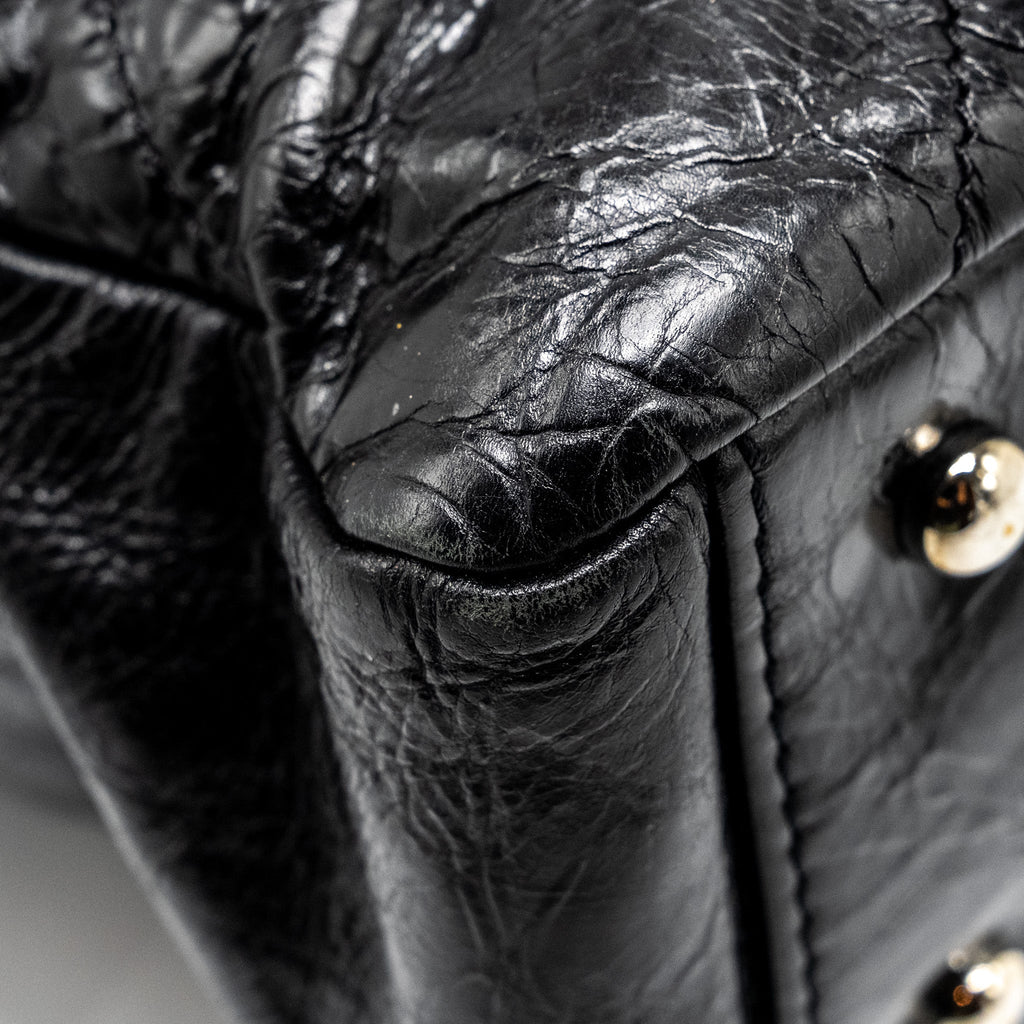 Chanel Portobello Tote Bag Calfskin/Tweed Black/Grey