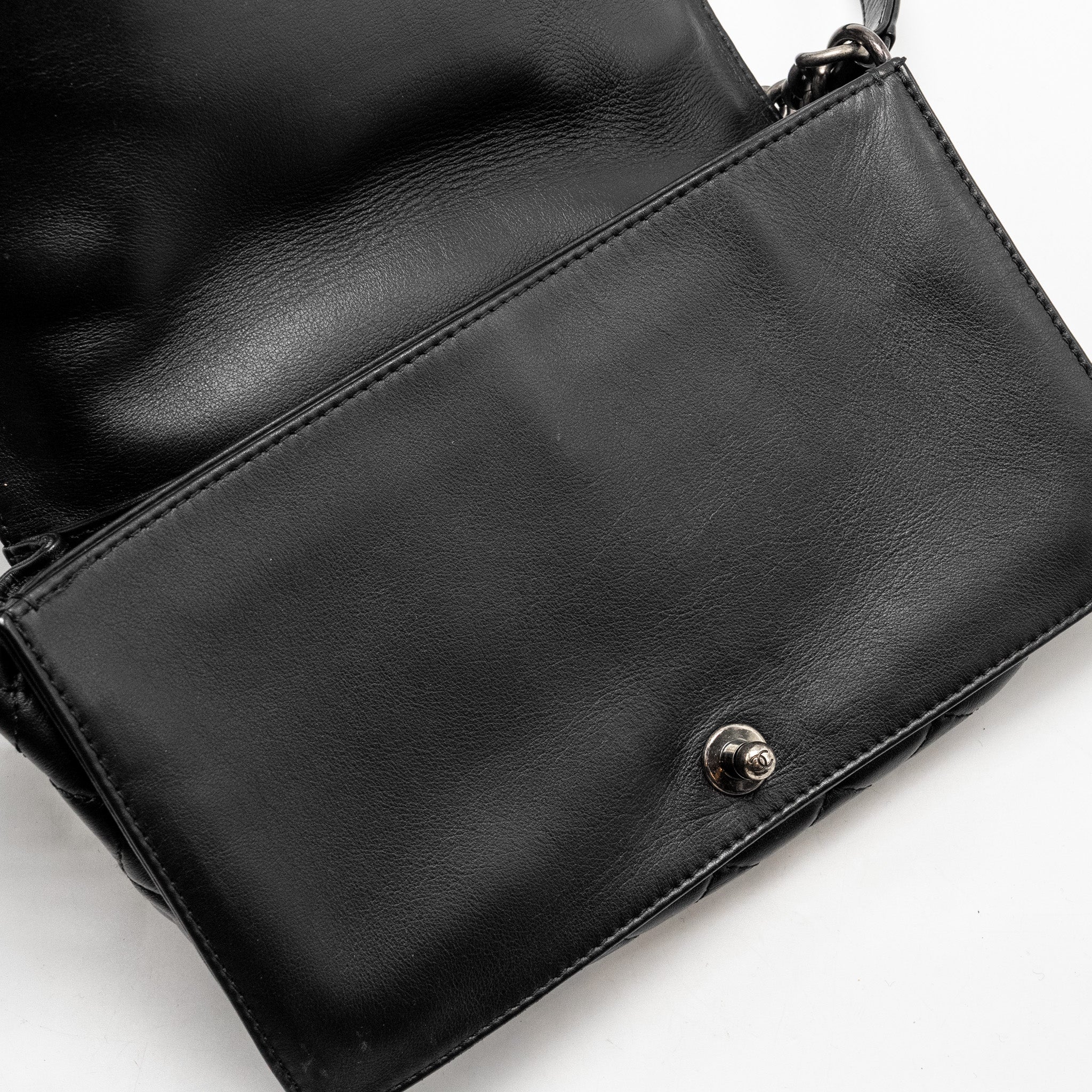 Chanel Multi Chain Boy Bag Calfskin/Tweed Black