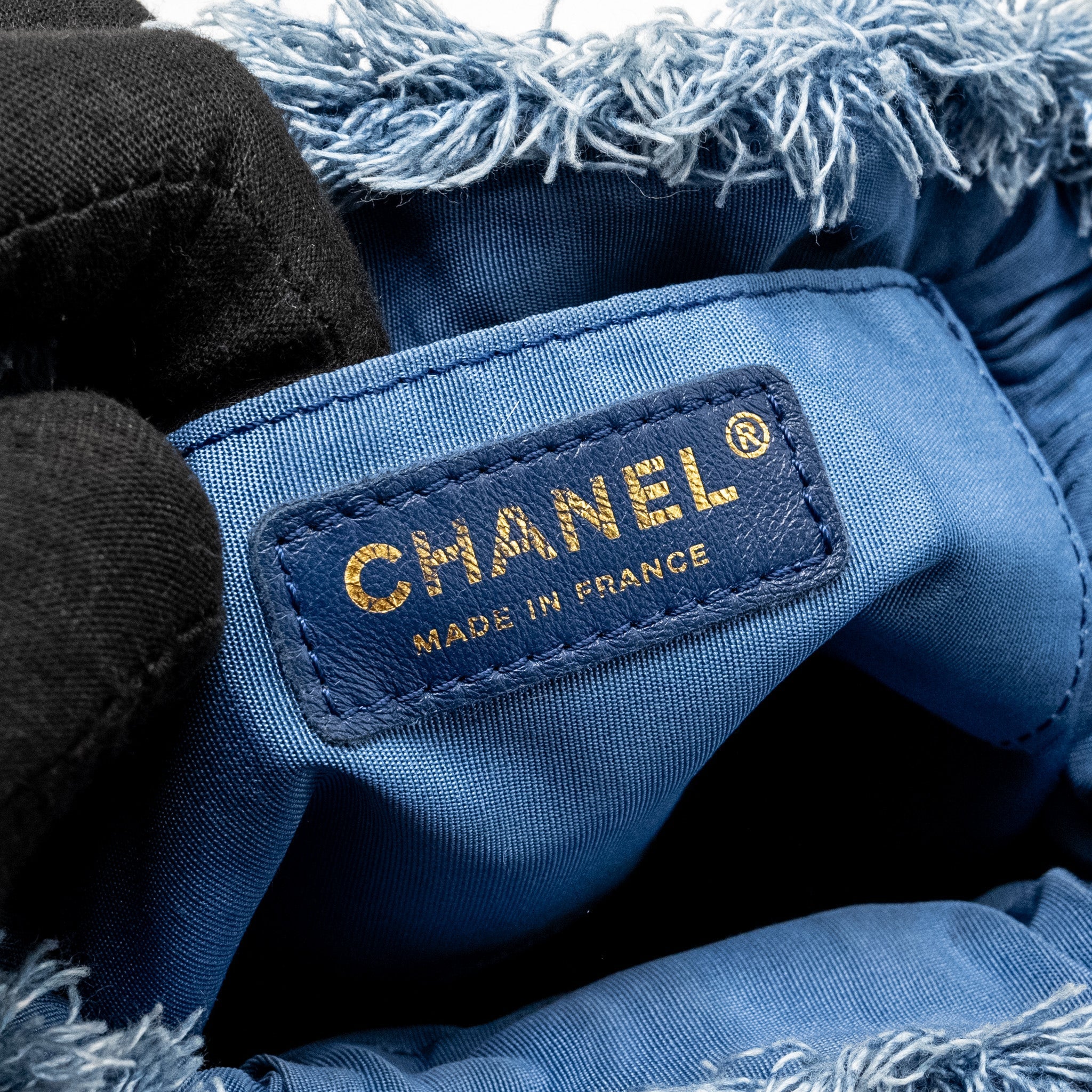 Chanel Small Bucket Bag Denim Blue L (Microchip)