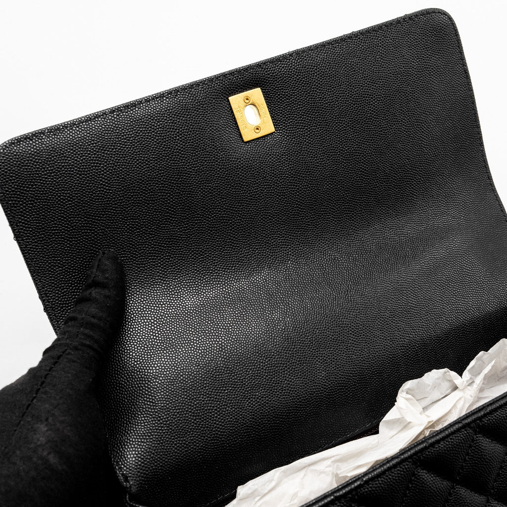 Chanel Medium Coco Handle Limited Edition Caviar Black  (microchip)