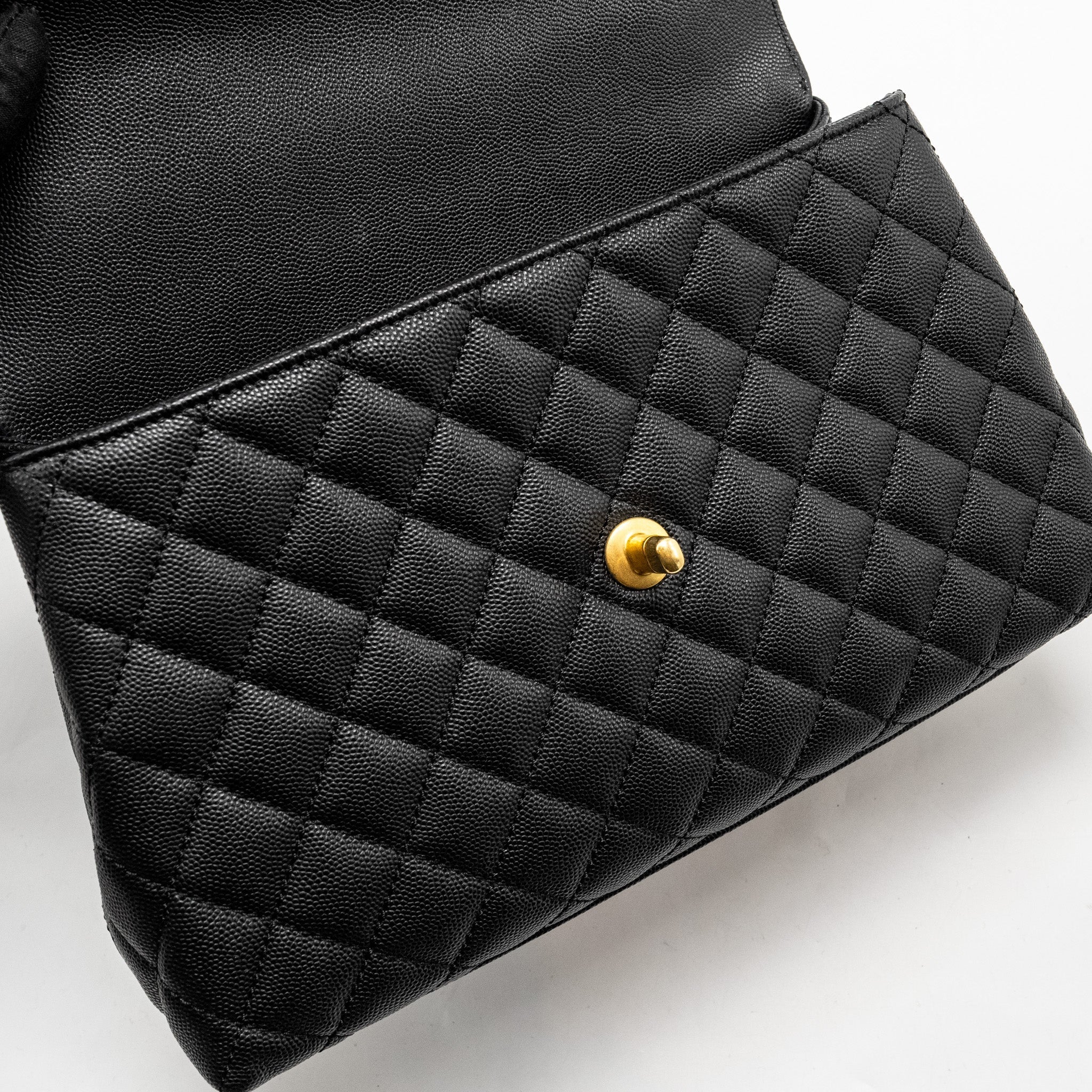 Chanel Medium Coco Handle Limited Edition Caviar Black  (microchip)