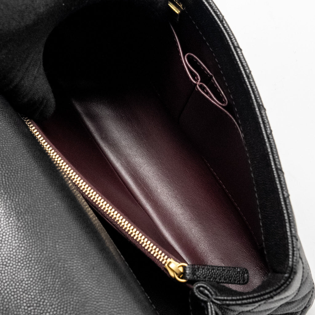 Chanel Medium Coco Handle Limited Edition Caviar Black  (microchip)