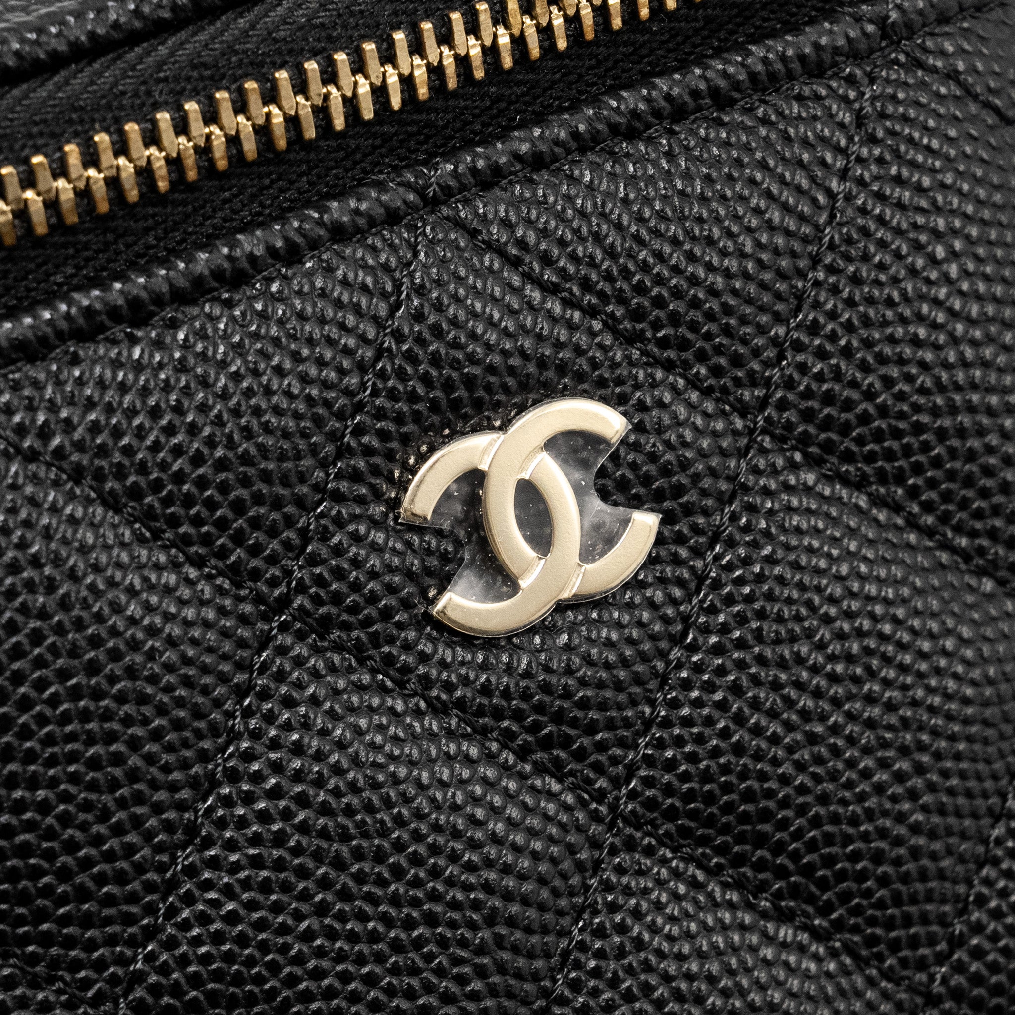 Chanel Mini Vanity with Chain Caviar Black L (Microchip)
