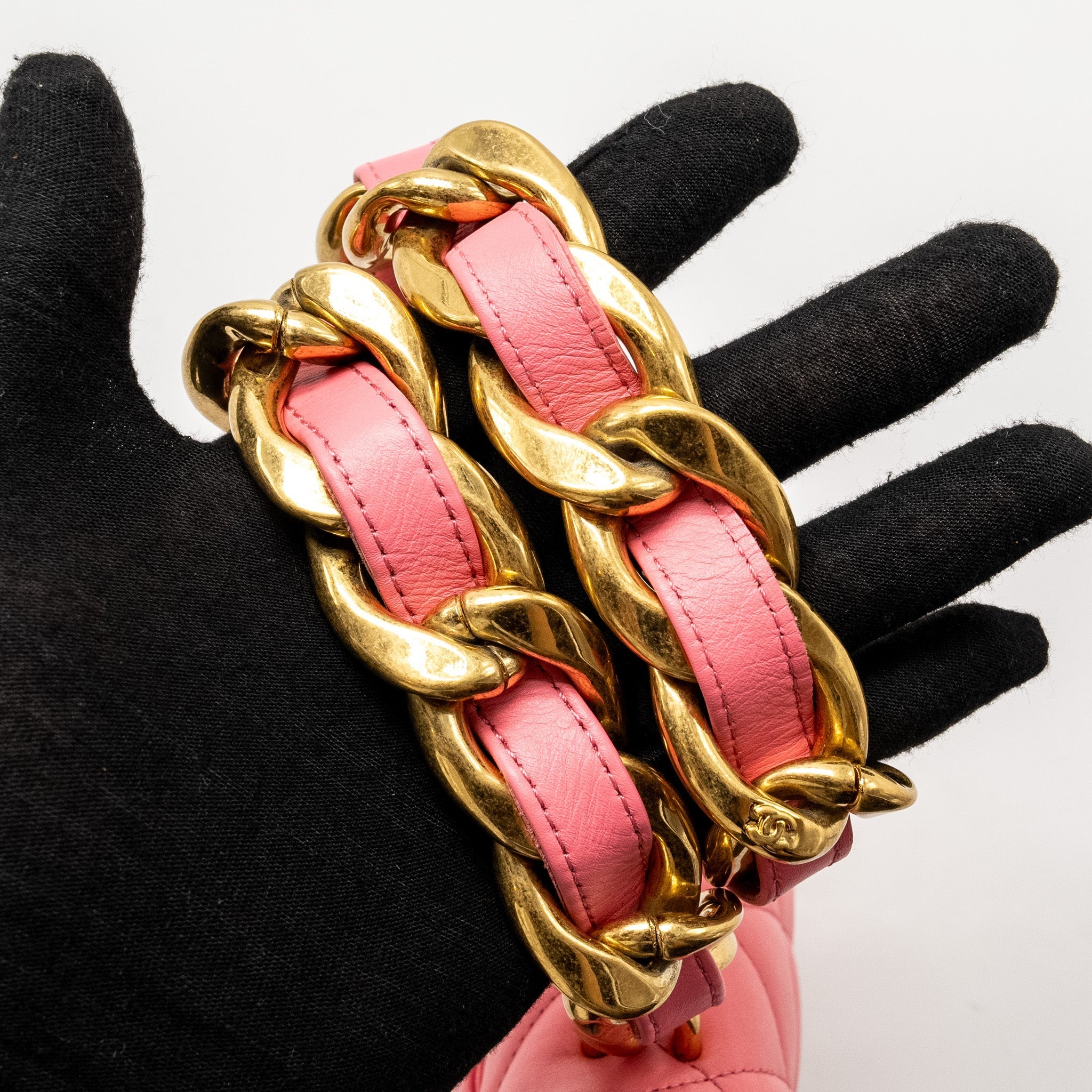 Chanel Mini Funky Town Flap Bag Lambskin Pink  (Microchip)