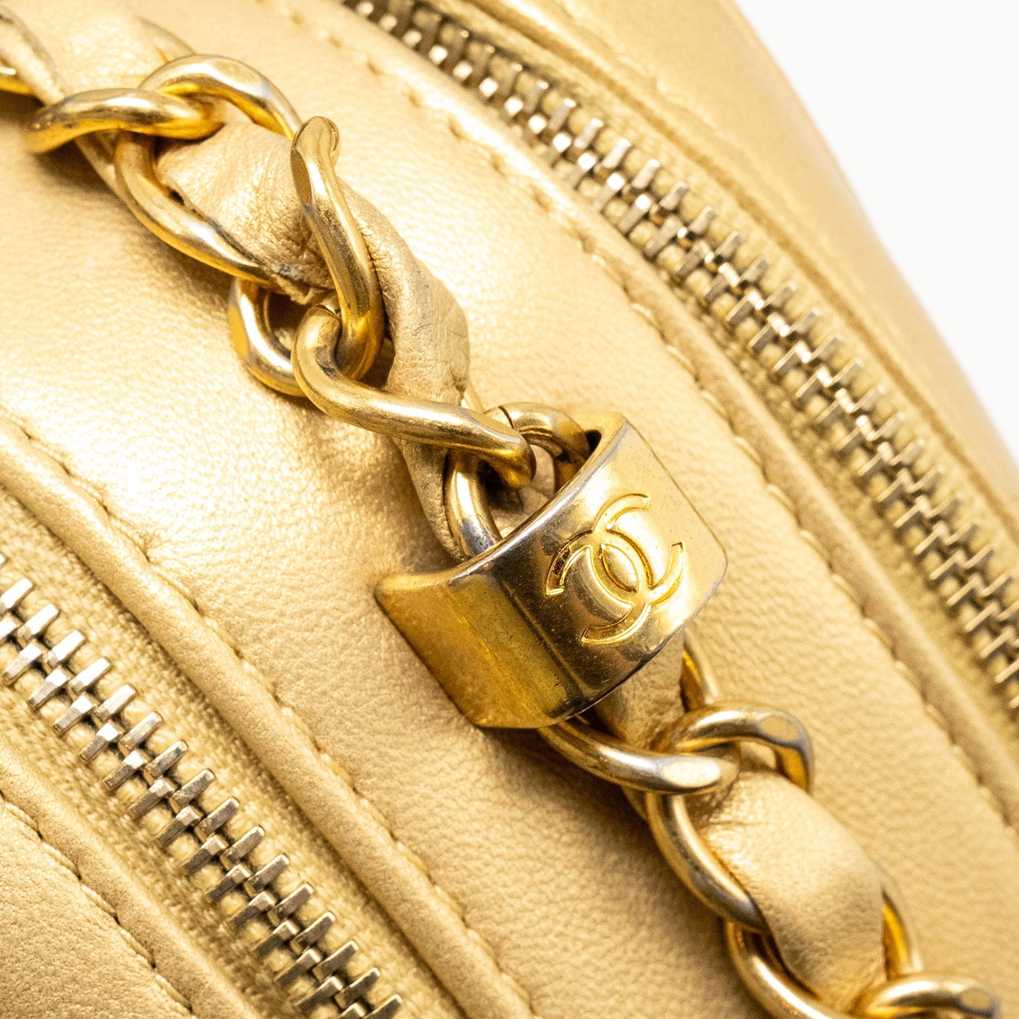 Chanel Coco Boy Camera Bag Lambskin Gold