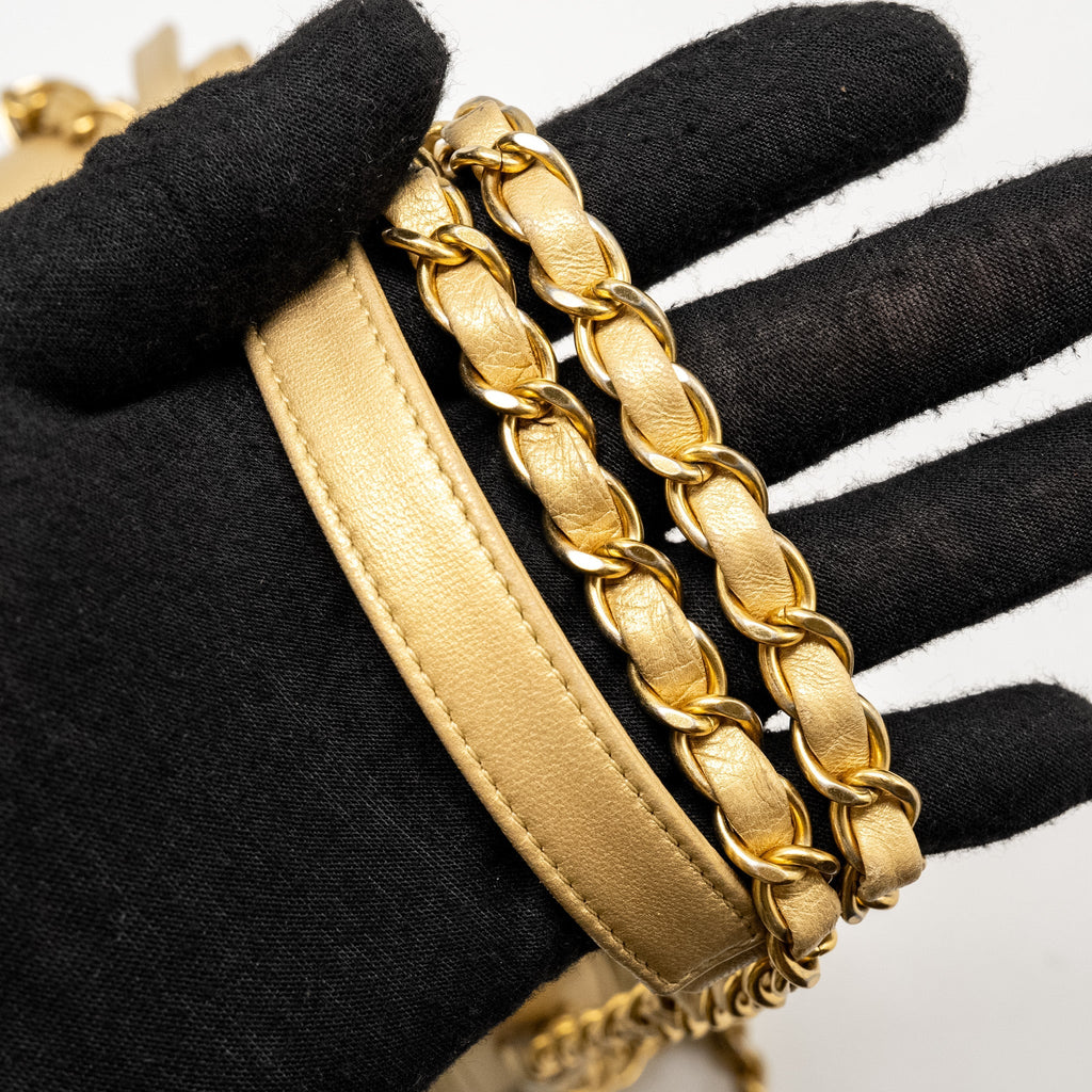 Chanel Coco Boy Camera Bag Lambskin Gold