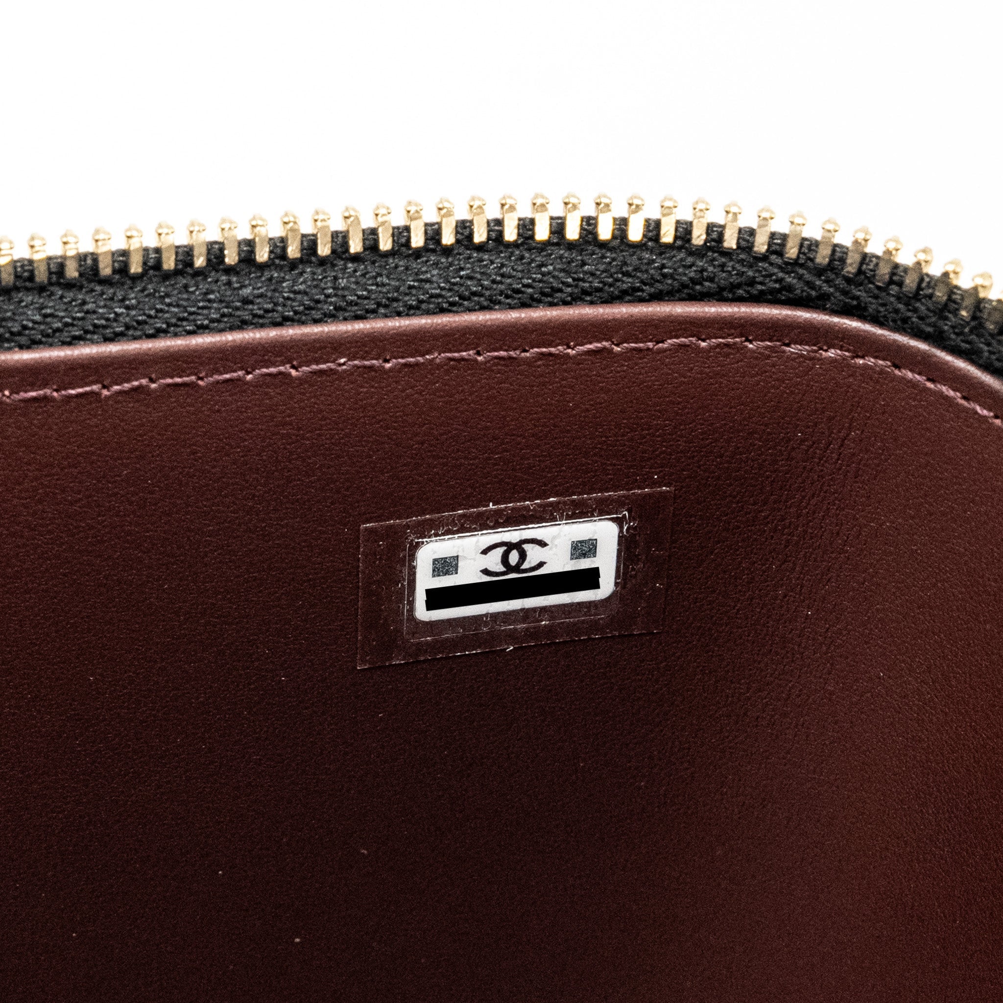 Chanel Long Vanity with Chain Caviar Black L (microchip)