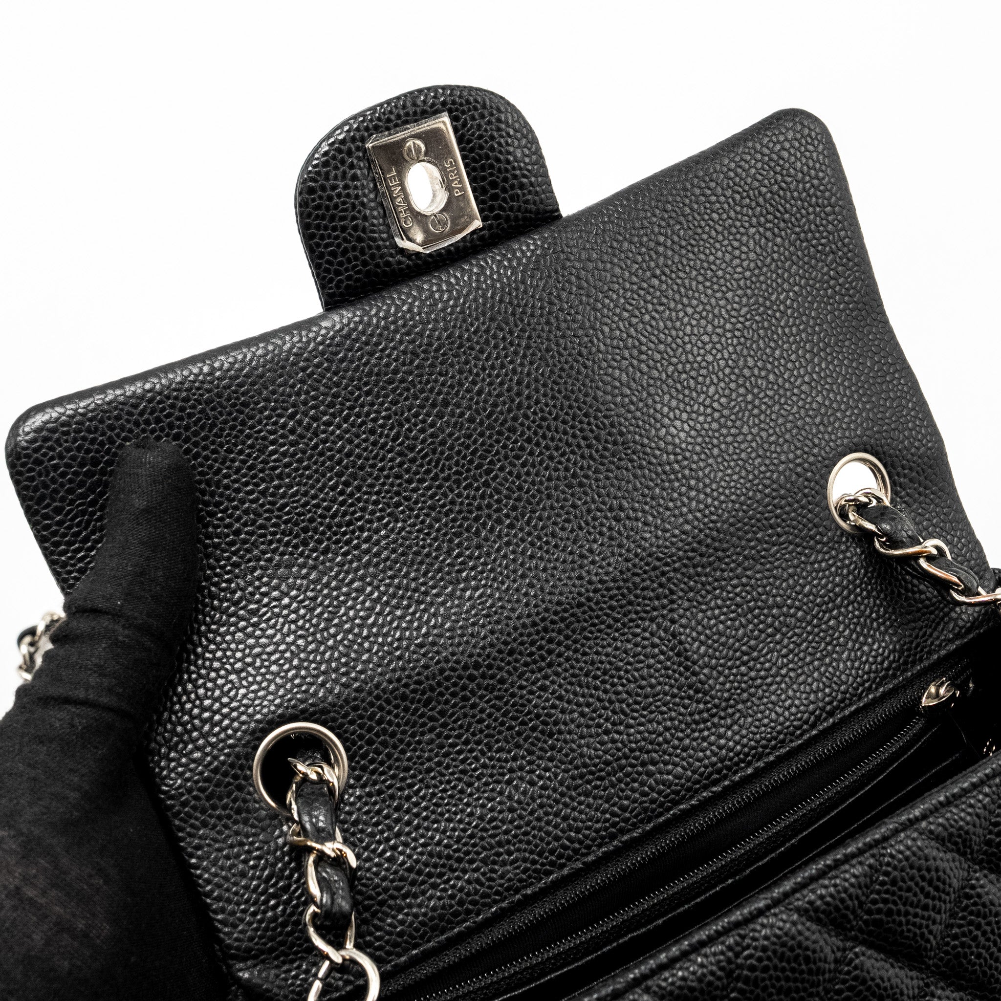 Chanel Mini Rectangular Flap Bag caviar black