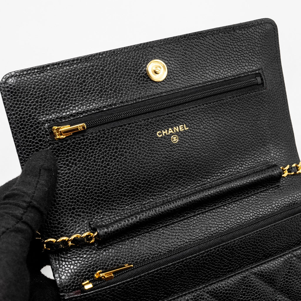 Chanel Classic Wallet on Chain Caviar Black