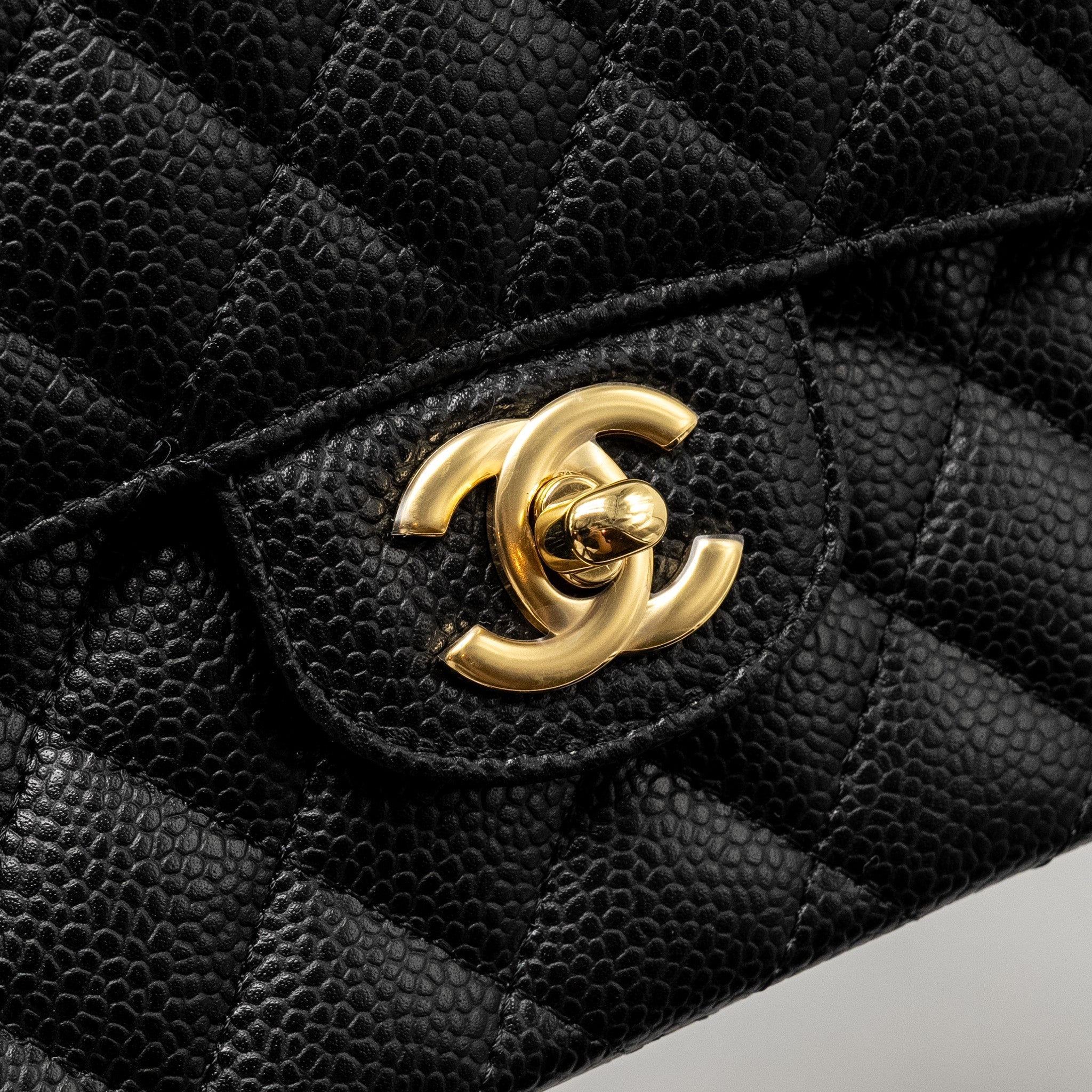 Chanel Small Classic Double Flap Bag Caviar Black (microchip)
