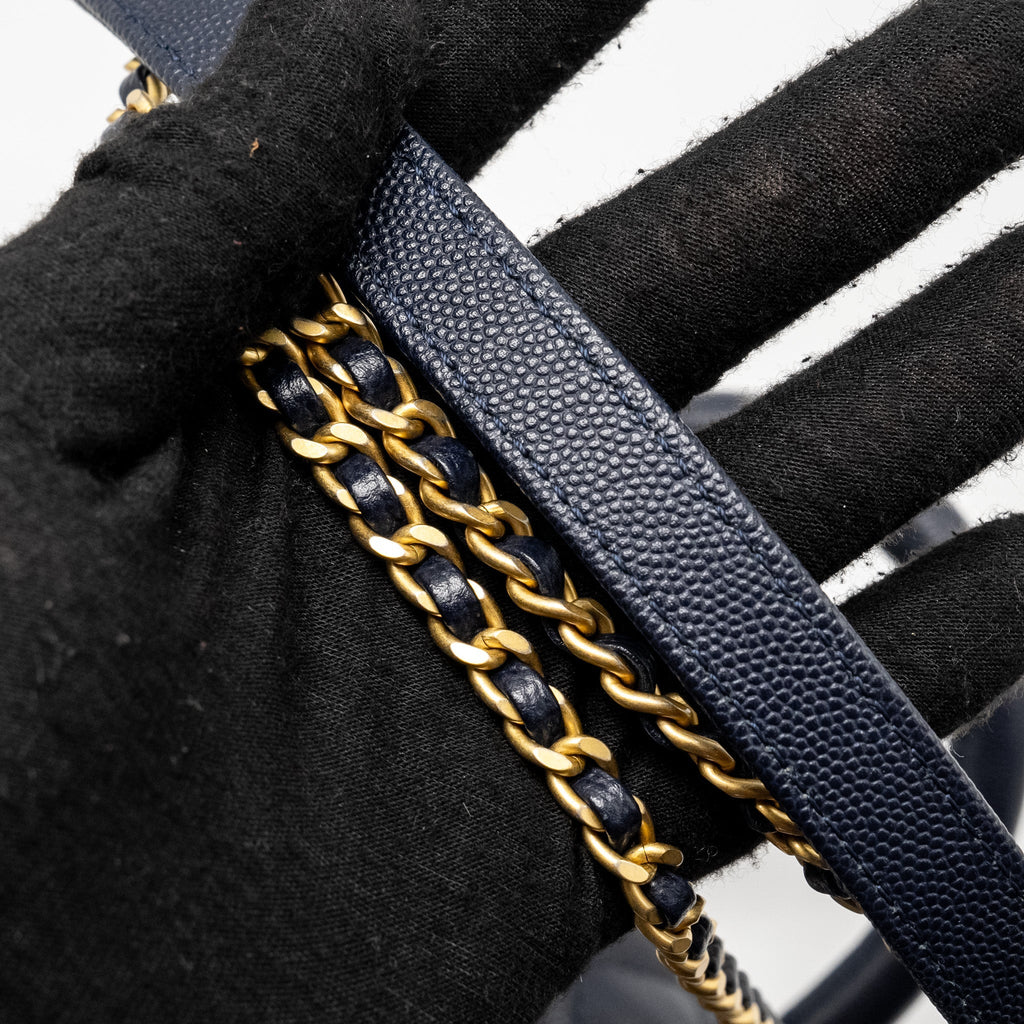 Chanel Small Coco Handle Caviar Navy