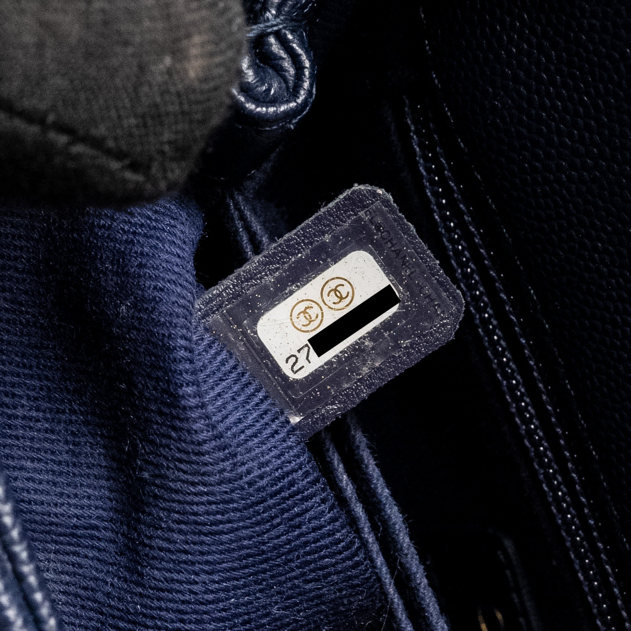 Chanel Small Coco Handle Caviar Navy
