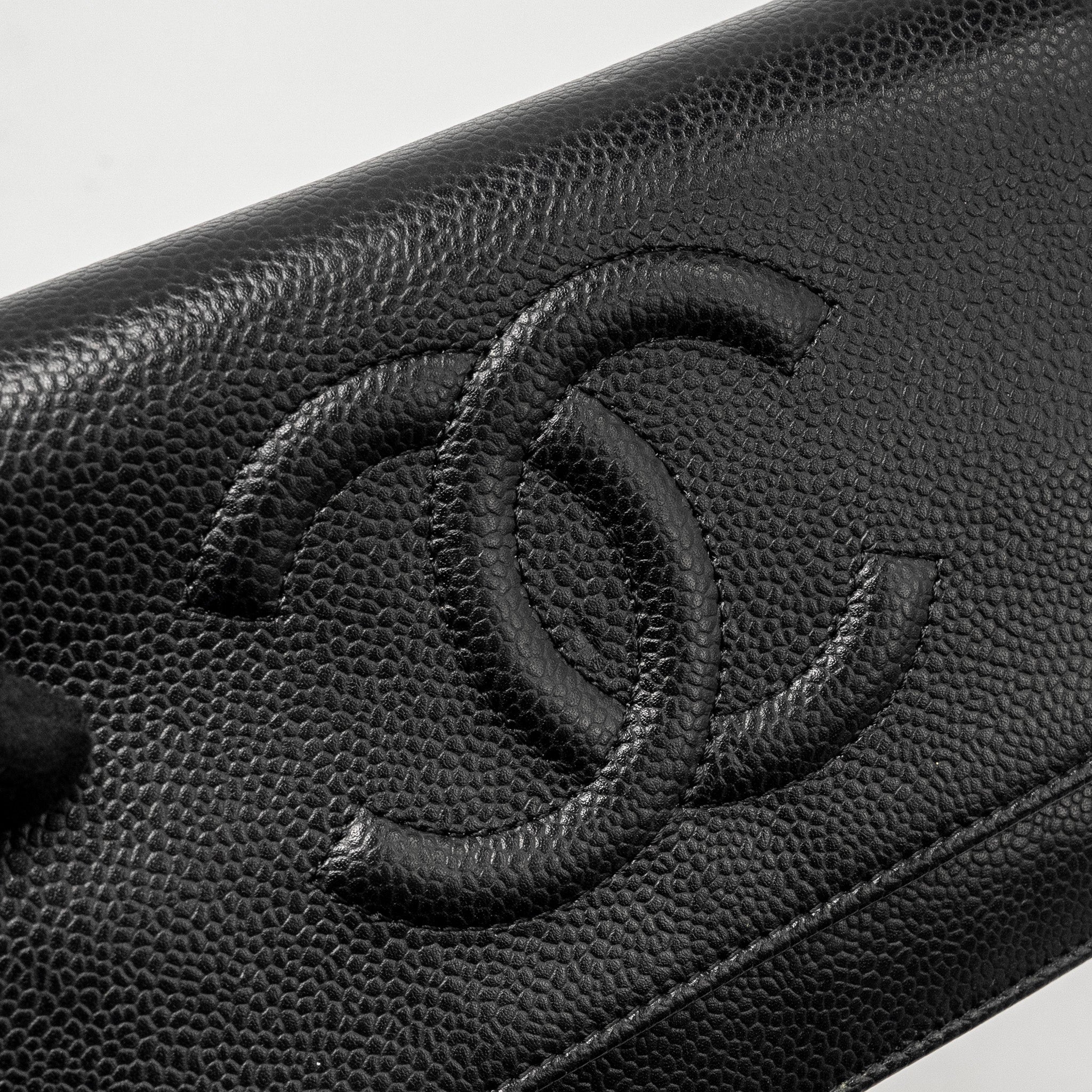 CHANEL Timeless Wallet On Chain Caviar Black