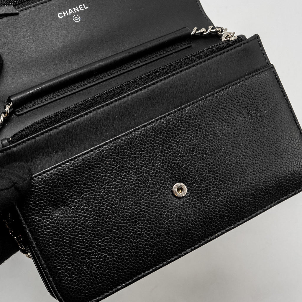 CHANEL Timeless Wallet On Chain Caviar Black
