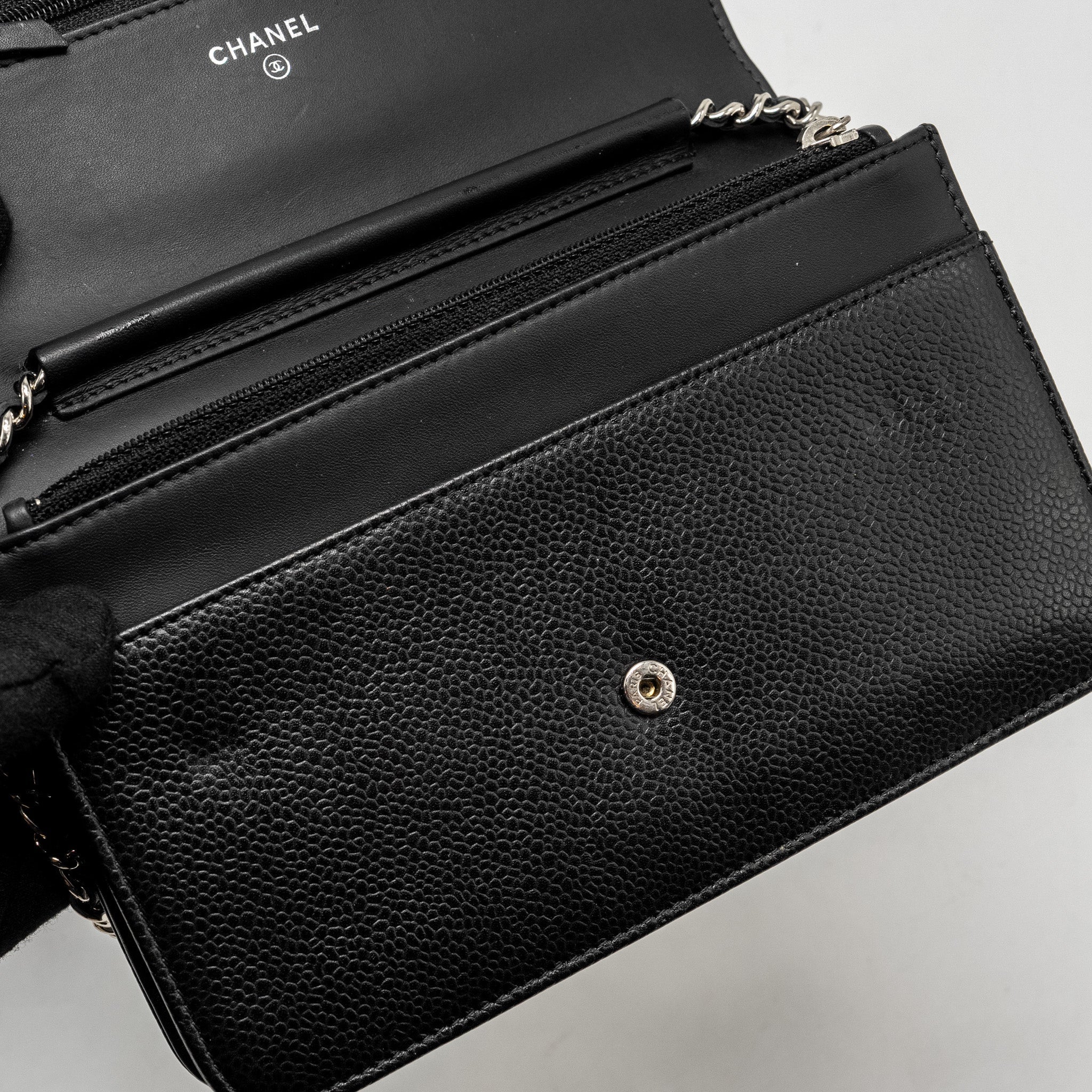 CHANEL Timeless Wallet On Chain Caviar Black