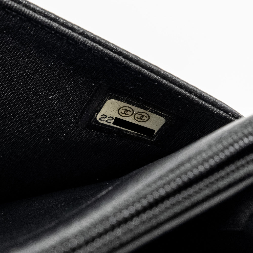 CHANEL Timeless Wallet On Chain Caviar Black