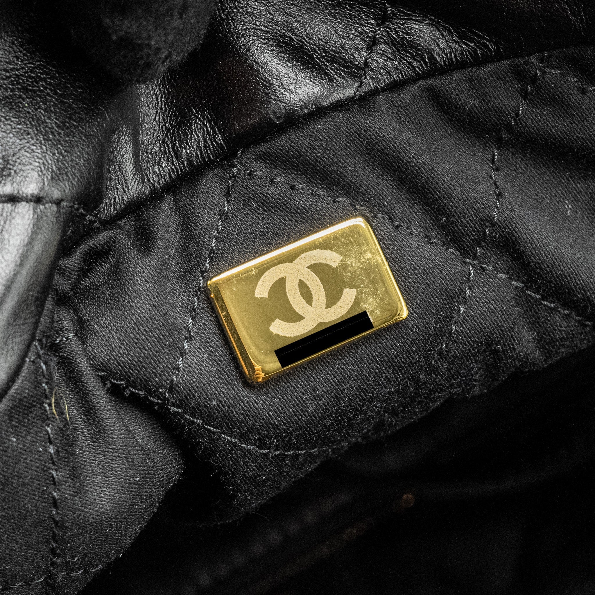 Chanel Small 22 Bag Shiny Calfskin Black  (Microchip)
