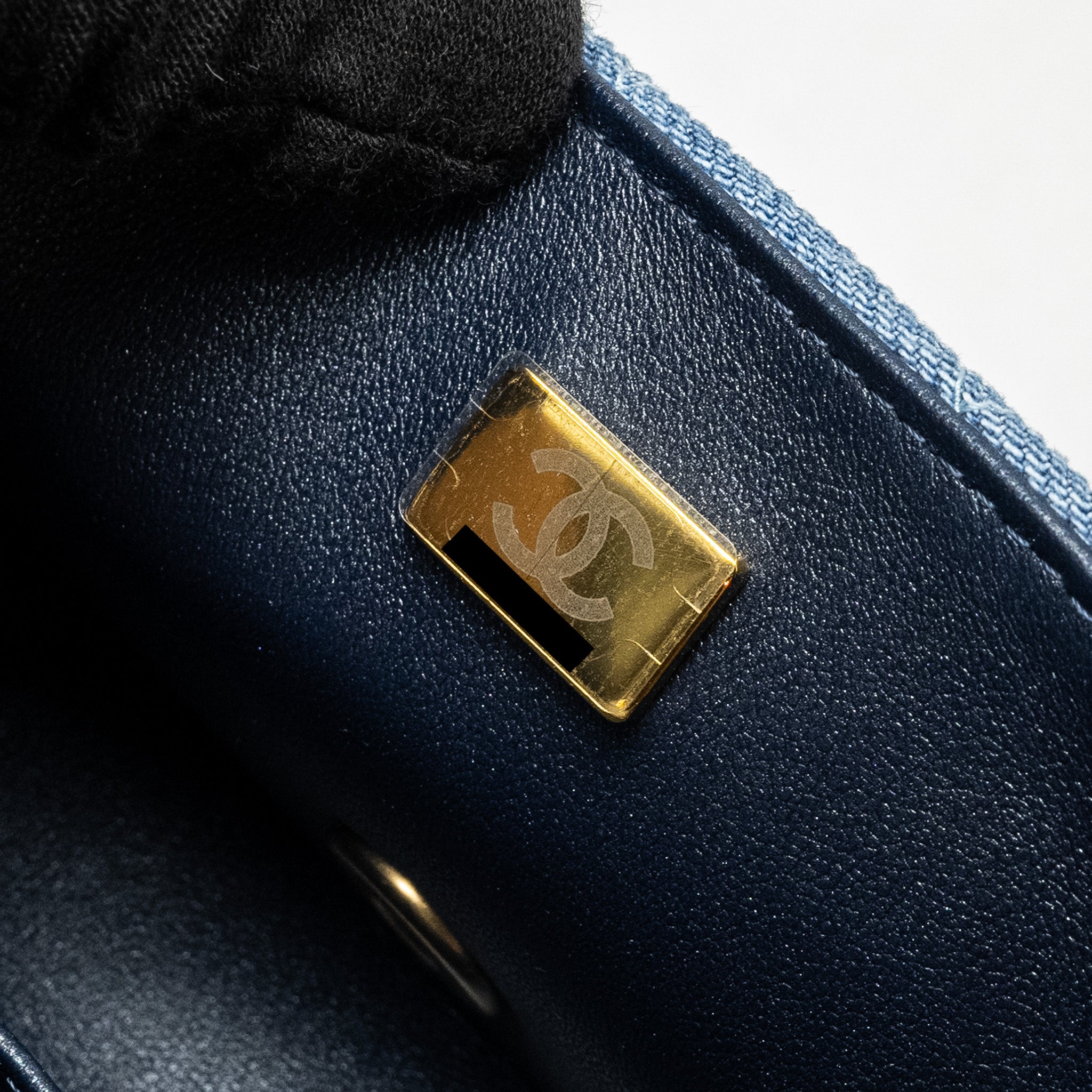CHANEL 24S Mini Rectangular Flap Bag Denim Blue  (Microchip)