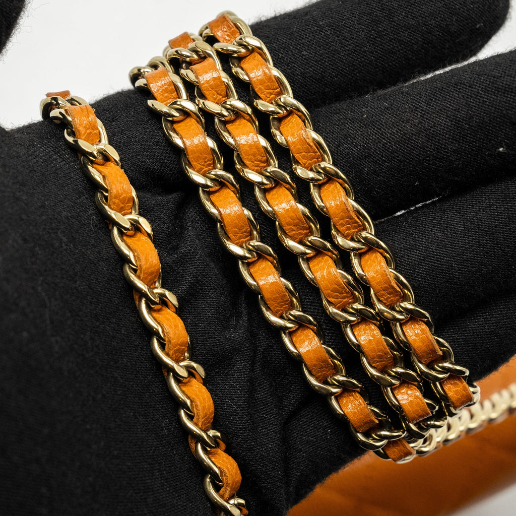 Chanel Classic Wallet on Chain Caviar Light Brown L (Microchip)