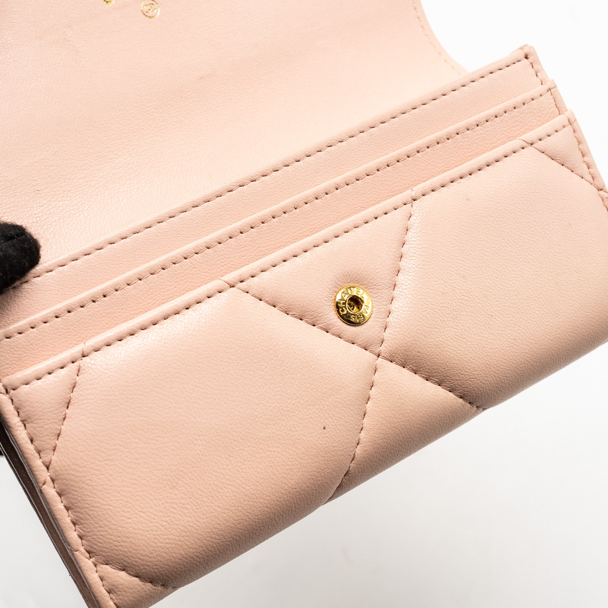 Chanel 19 Long Flap Wallet Lambskin Pink  (Microchip)