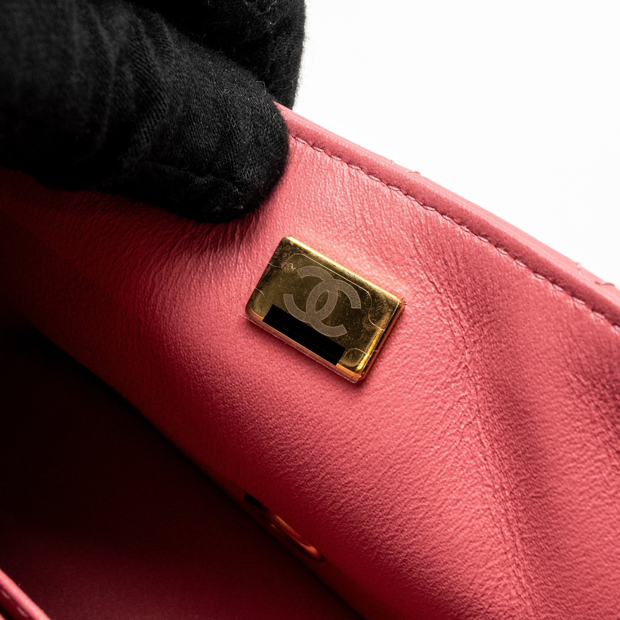 Chanel Mini Square Flap Bag Lambskin PInk L (Microchip)