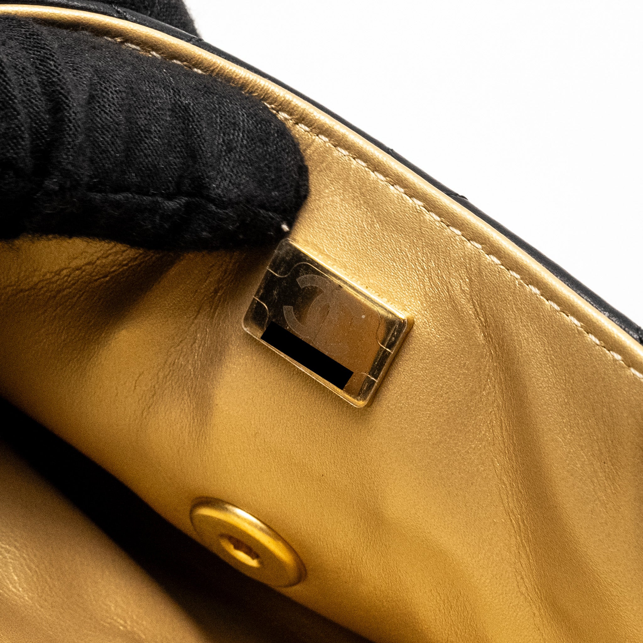 Chanel 22A Button on chain Flap Bag Lambskin Black  (Microchip)