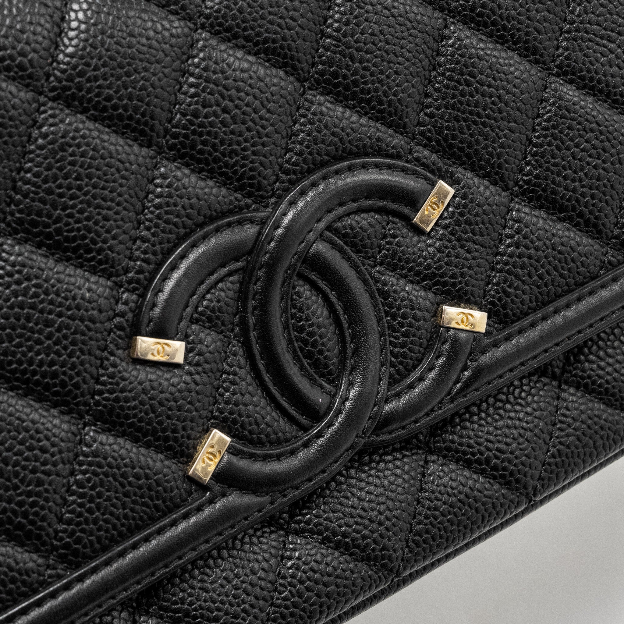 Chanel Filigree Flap Bag Caviar Black