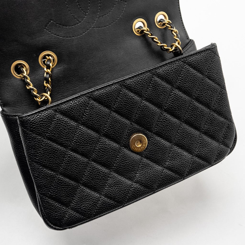 Chanel Filigree Flap Bag Caviar Black