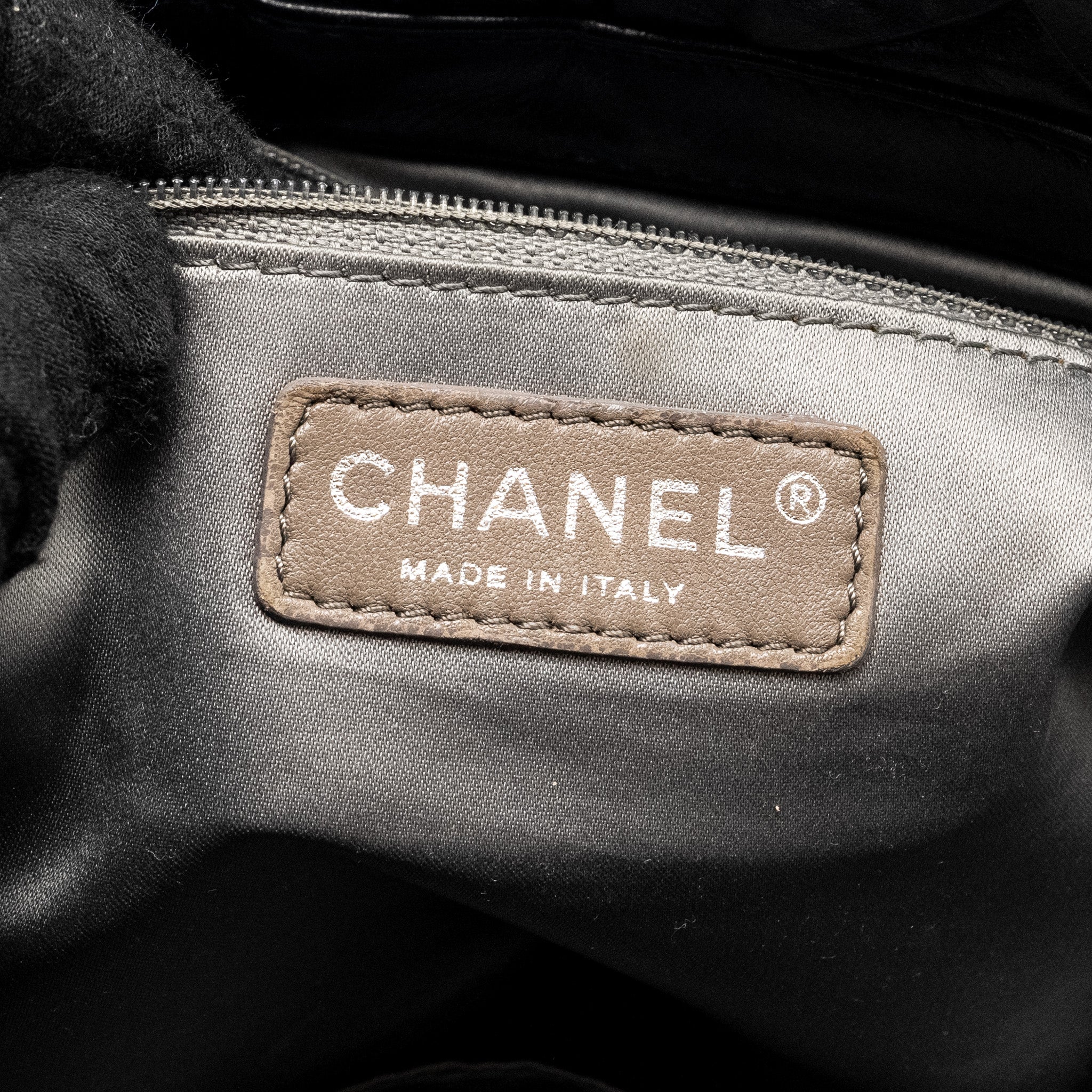 Chanel Twisted Tote Bag Calfskin Black