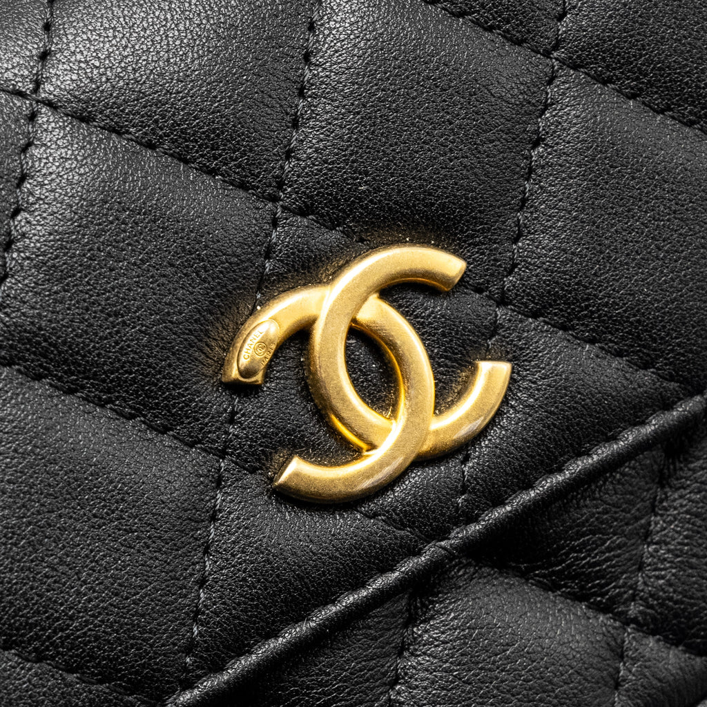 Chanel Mini Flap Purse with Pearl Chain Calfskin