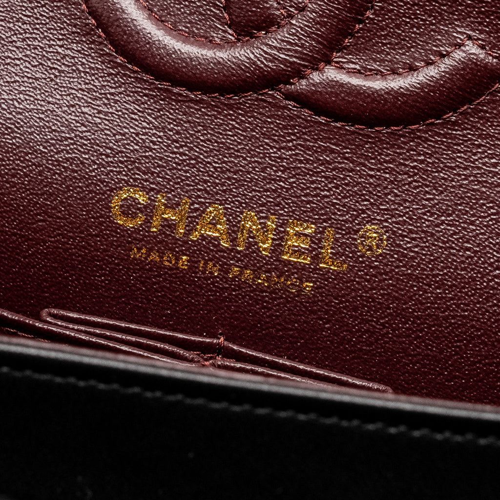 Chanel Small Classic Double Flap Bag Lambskin Black  (microchip)