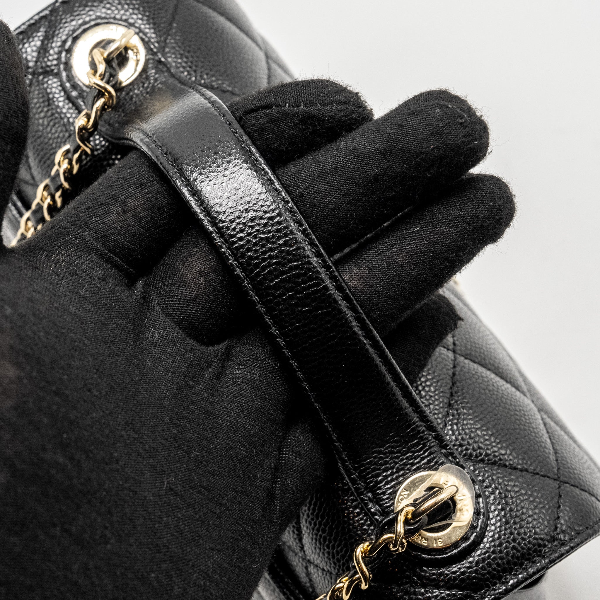 Chanel Small Business Affinity Caviar Black L