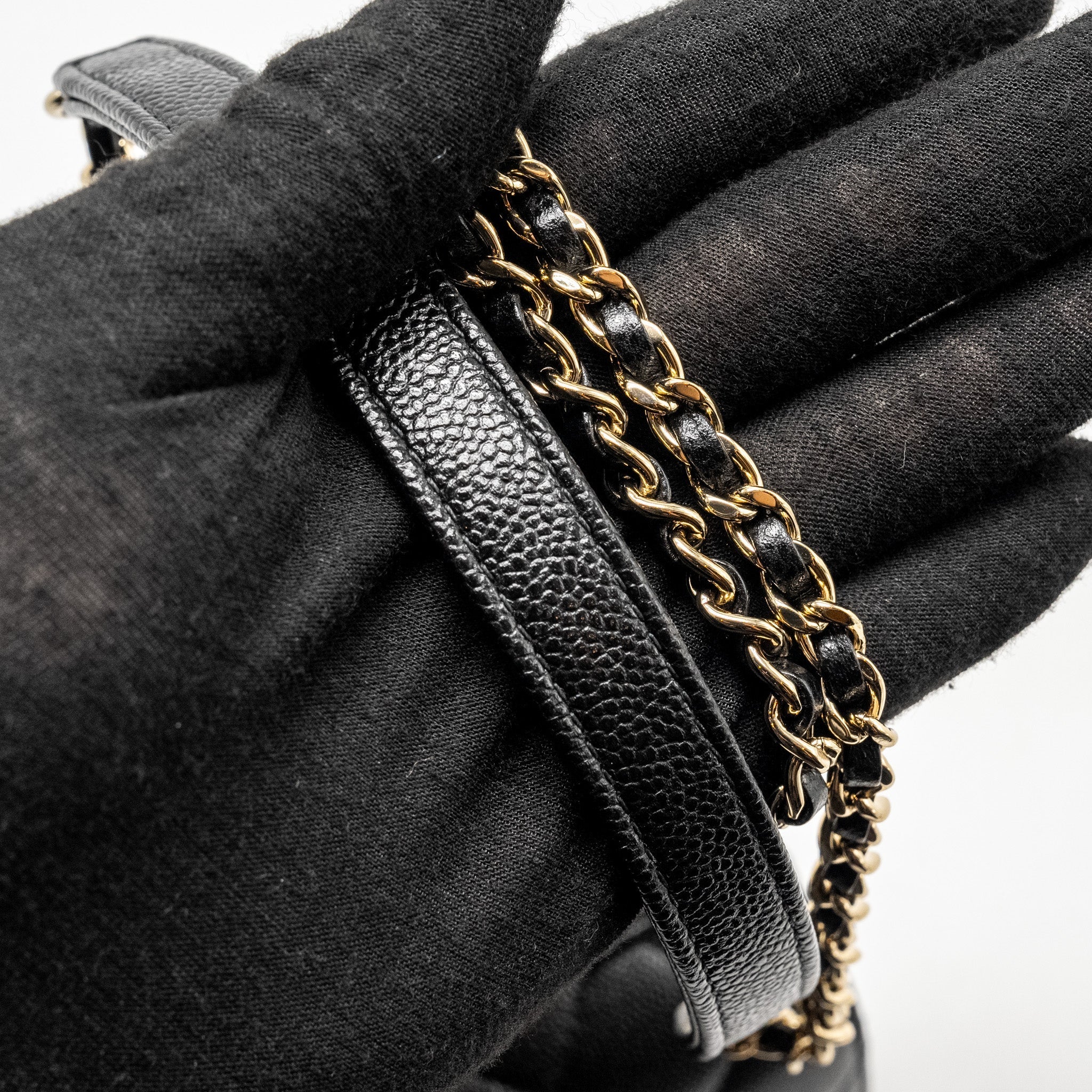 Chanel Small Business Affinity Caviar Black L
