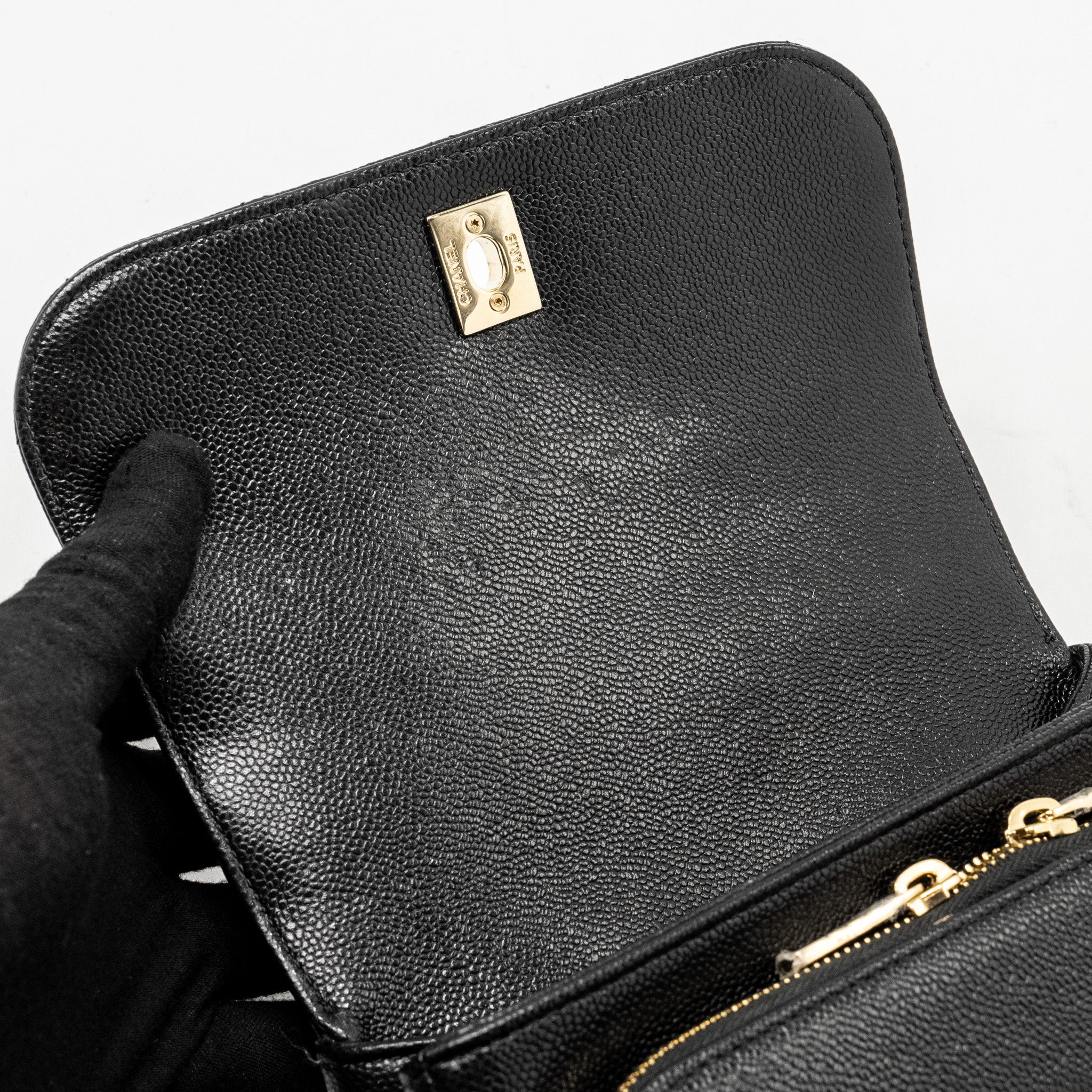 Chanel Small Business Affinity Caviar Black L