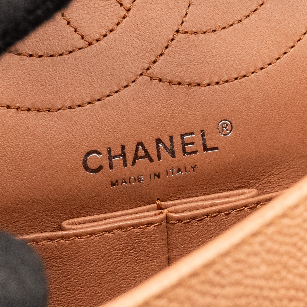 Chanel Small 2.55 Reissue Flap Bag Grained Calfskin Light Brown