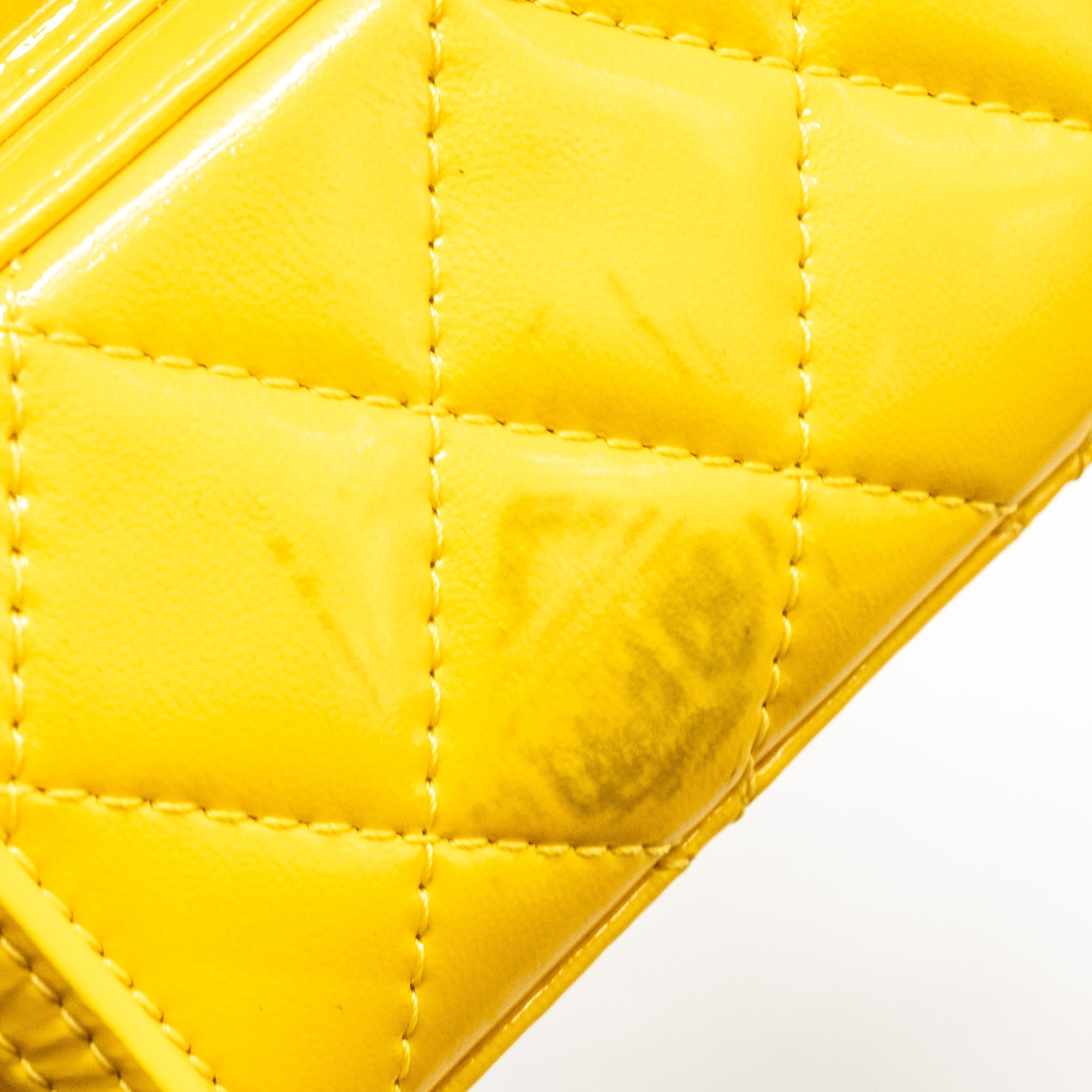 Chanel Pocket Box Camera Bag Patent Yellow
