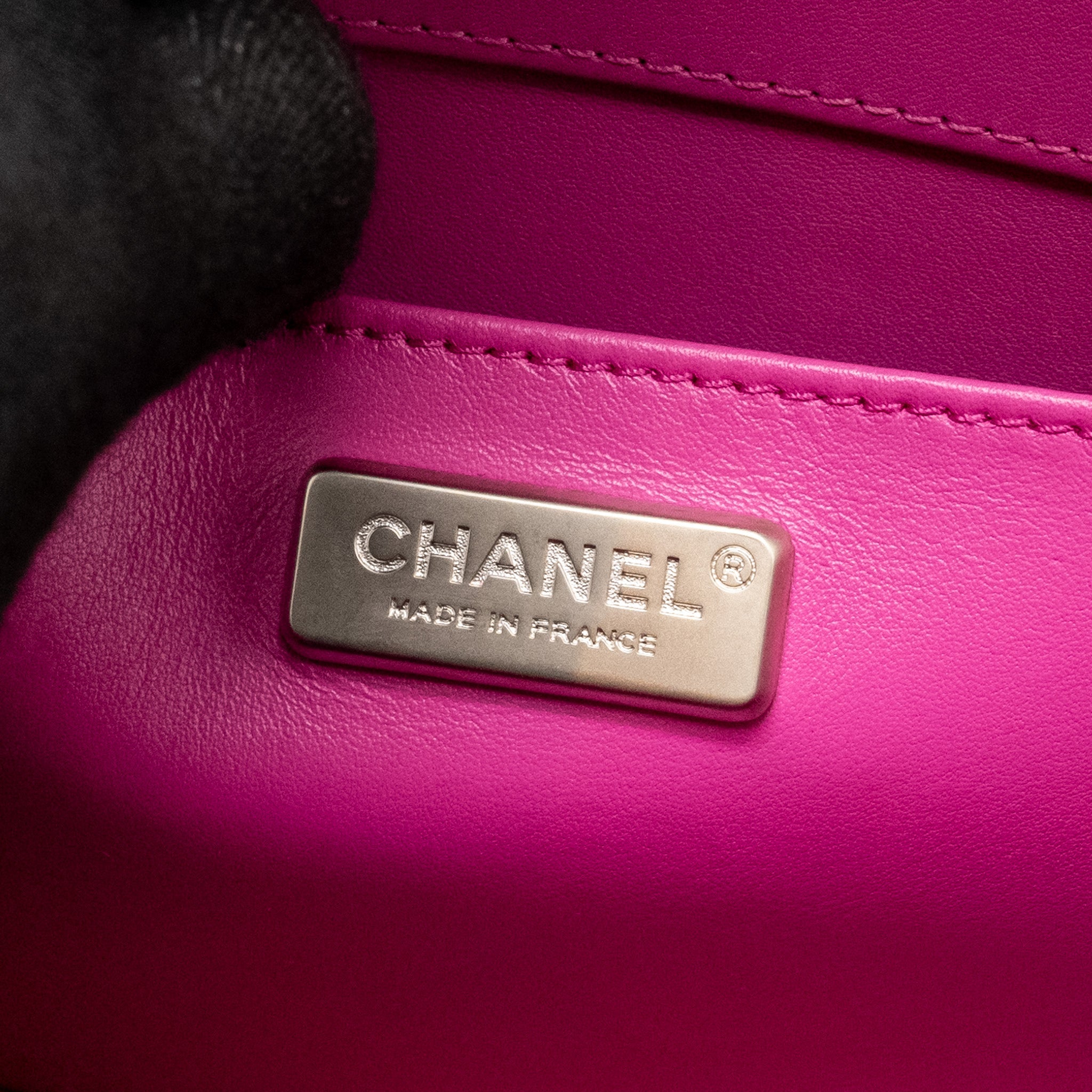 Chanel Medium Boy Flap Bag Python Pink Brushed