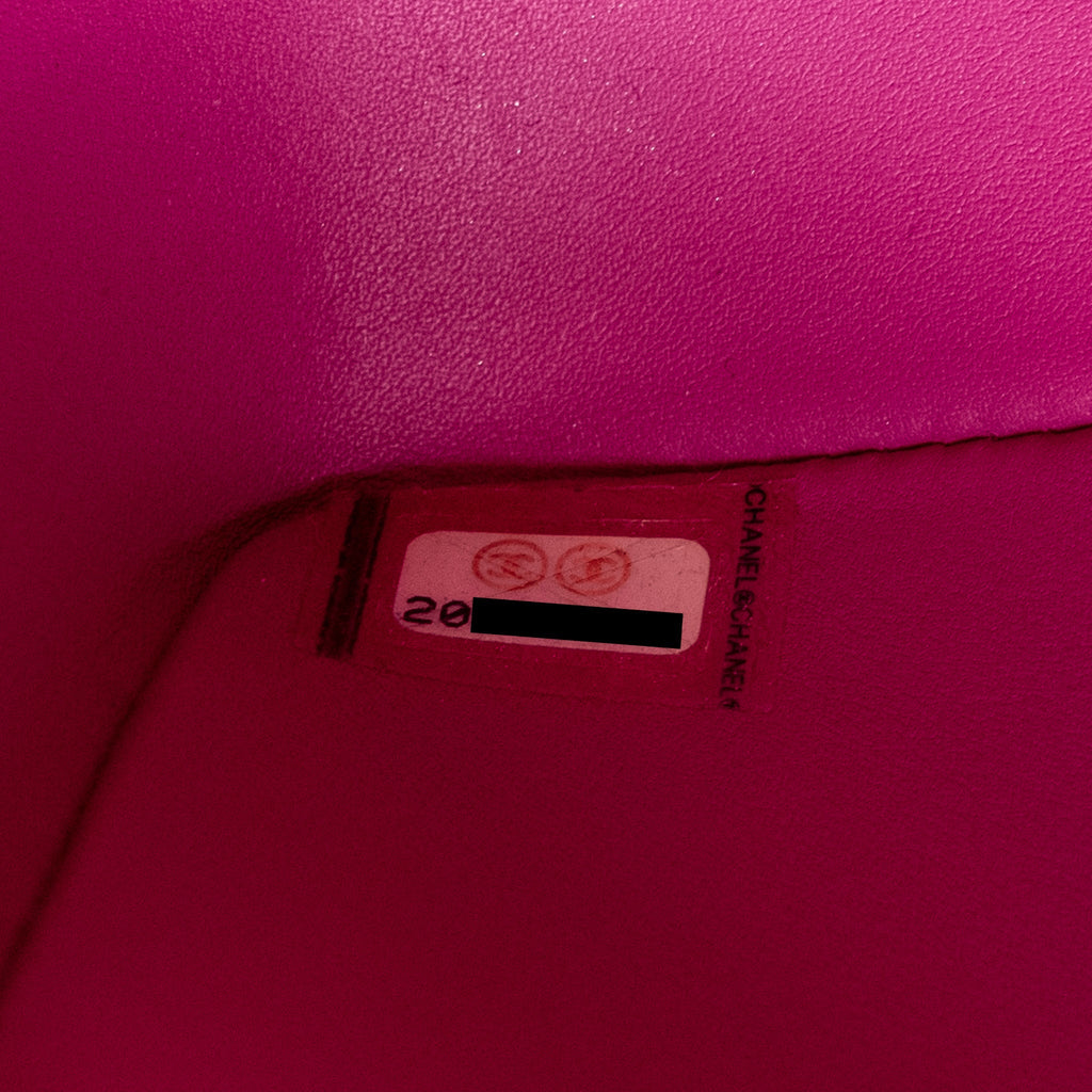 Chanel Medium Boy Flap Bag Python Pink Brushed