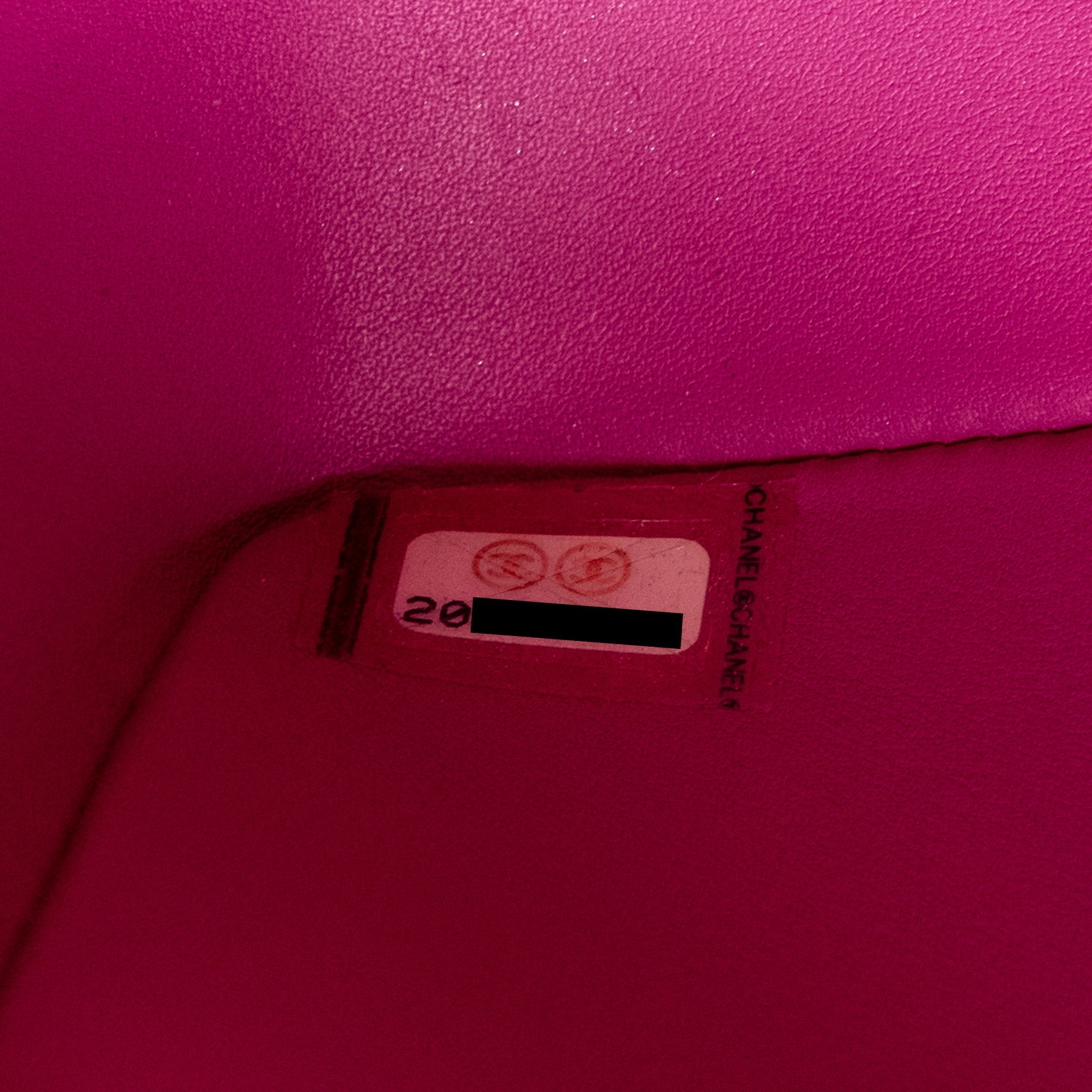 Chanel Medium Boy Flap Bag Python Pink Brushed