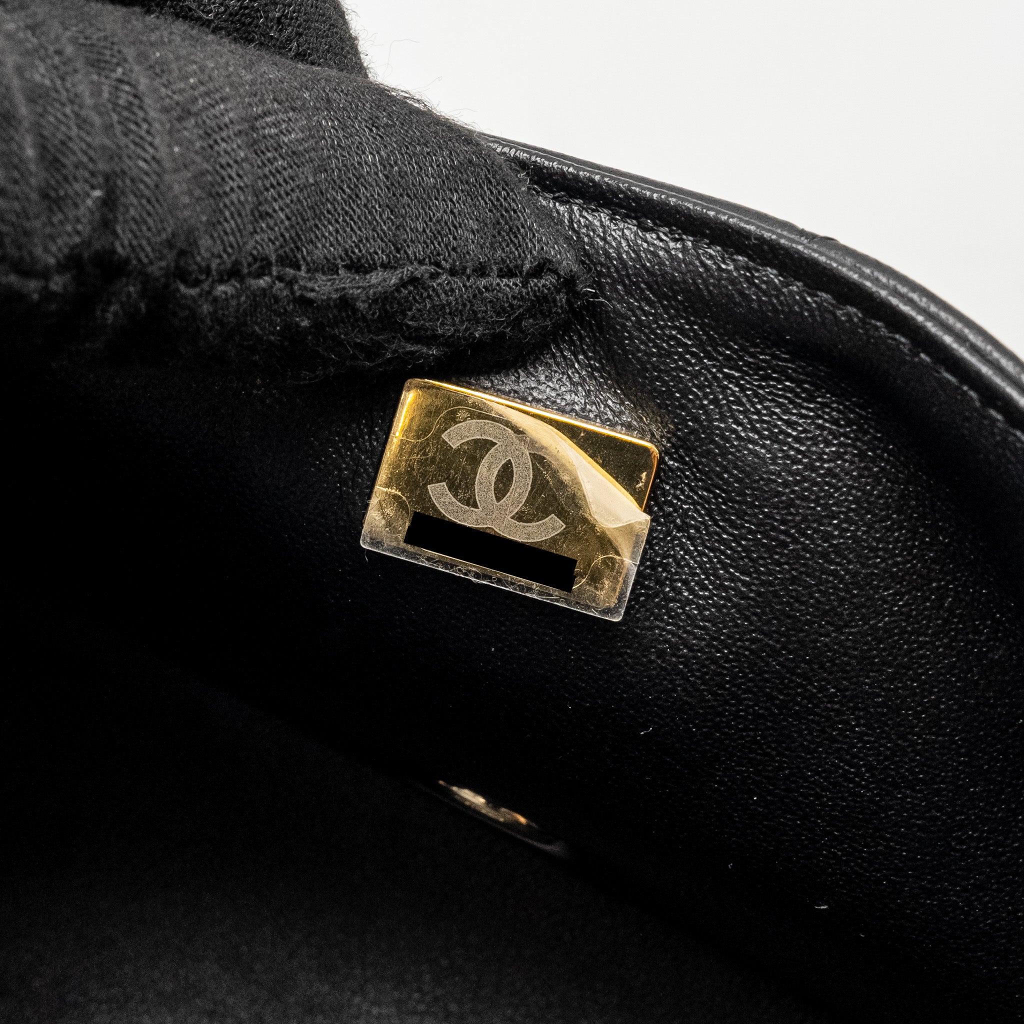 Chanel Mini Rectangular Flap Bag Lambskin Black L (Microchip)