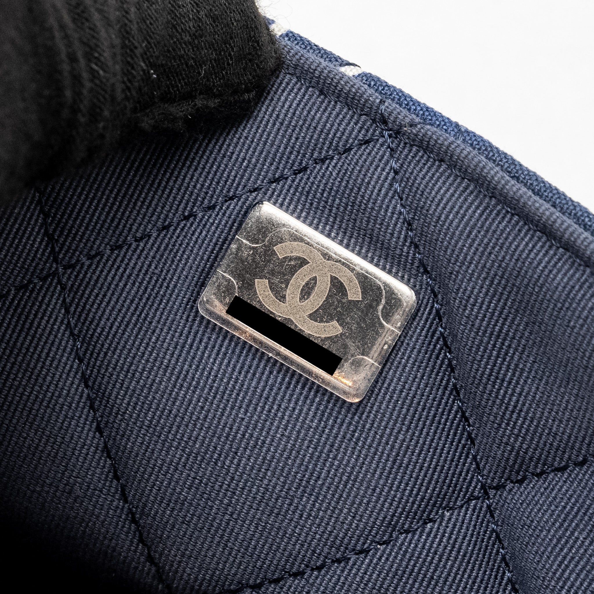 Chanel Medium Limited Edition Flora Printed Classic Flap Bag Silk Blue/WHITE  (Microchip)