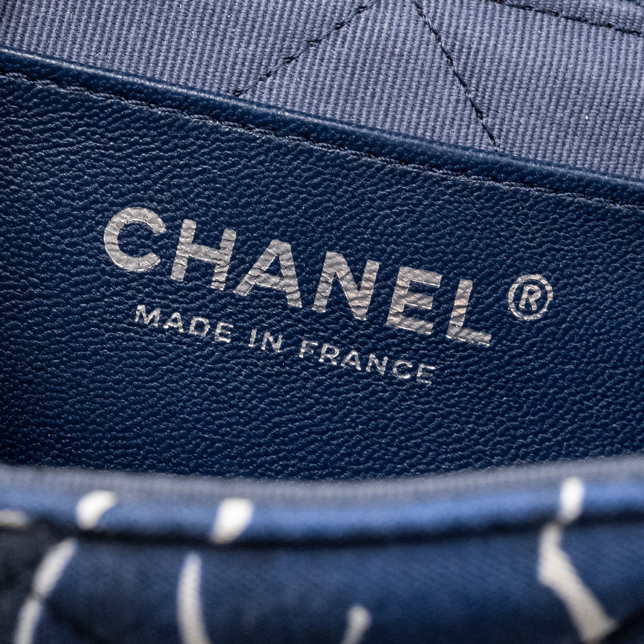Chanel Medium Limited Edition Flora Printed Classic Flap Bag Silk Blue/WHITE  (Microchip)