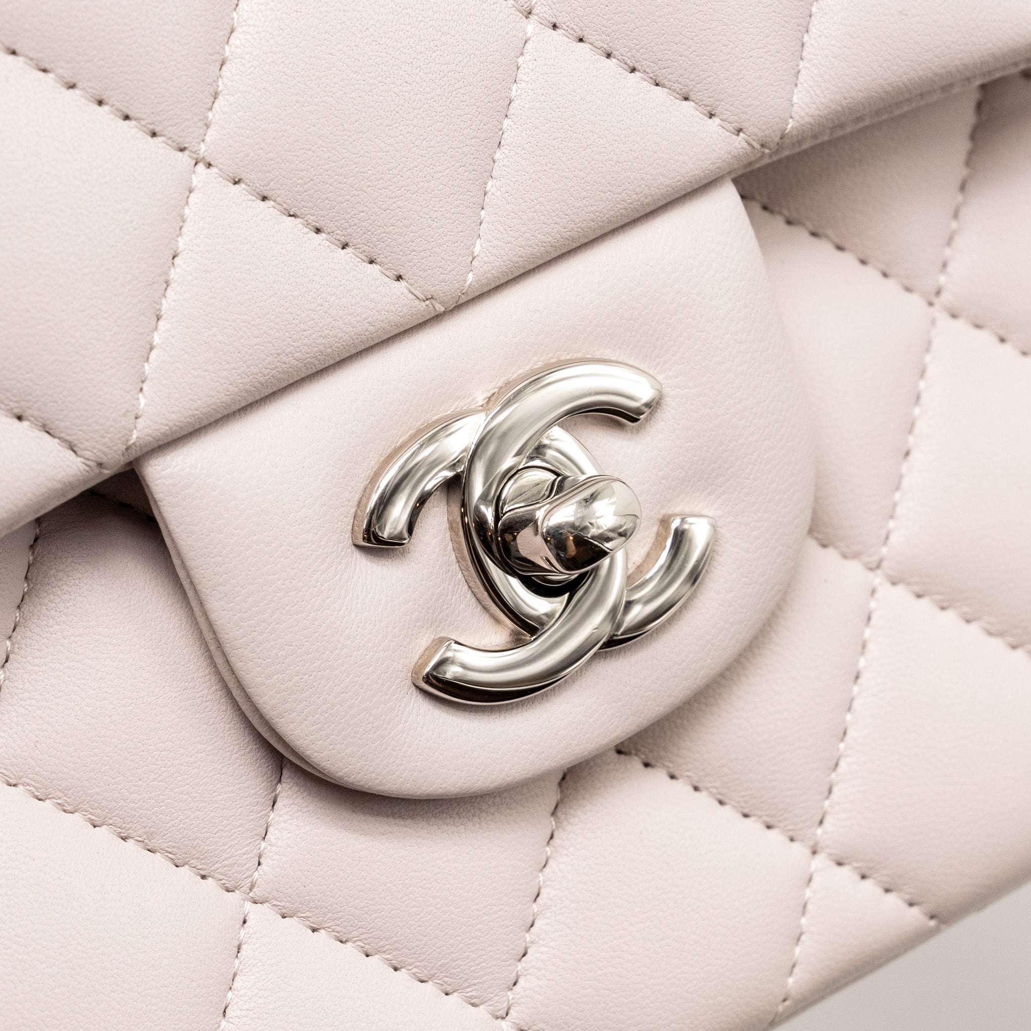 Chanel Small Classic Double Flap Bag Lambskin Light Purple  (Microchip)