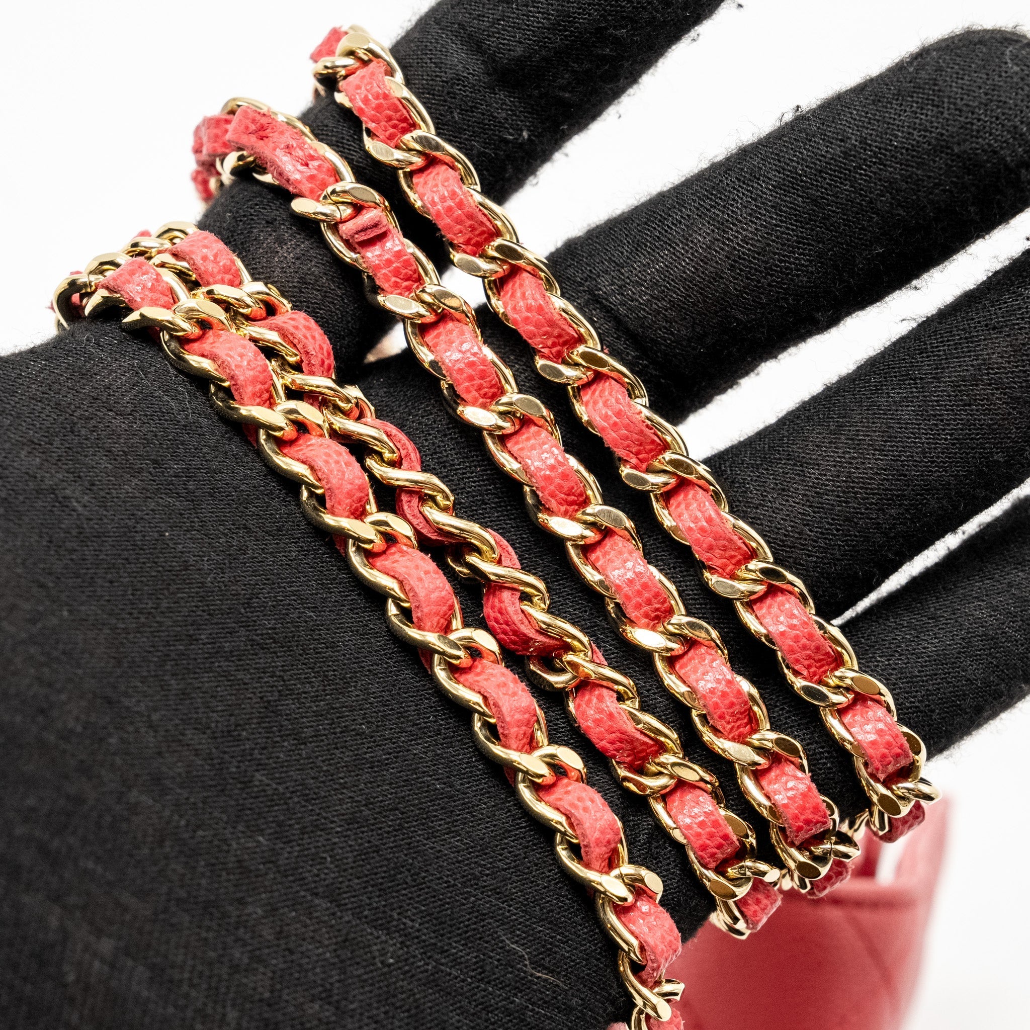 Chanel Classic Wallet on Chain Caviar Pink