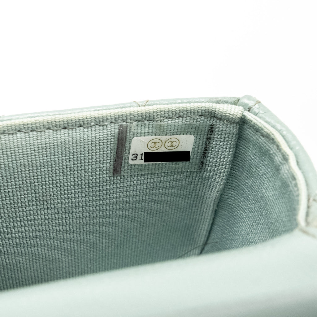 Chanel Mini Flap Vanity With Chain Caviar Light Green L