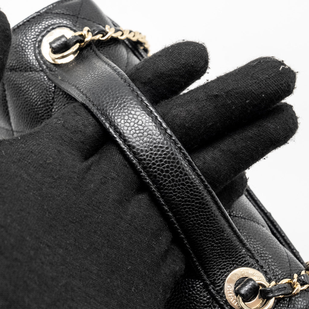 Chanel Small Business Affinity Caviar Black L (Microchip)