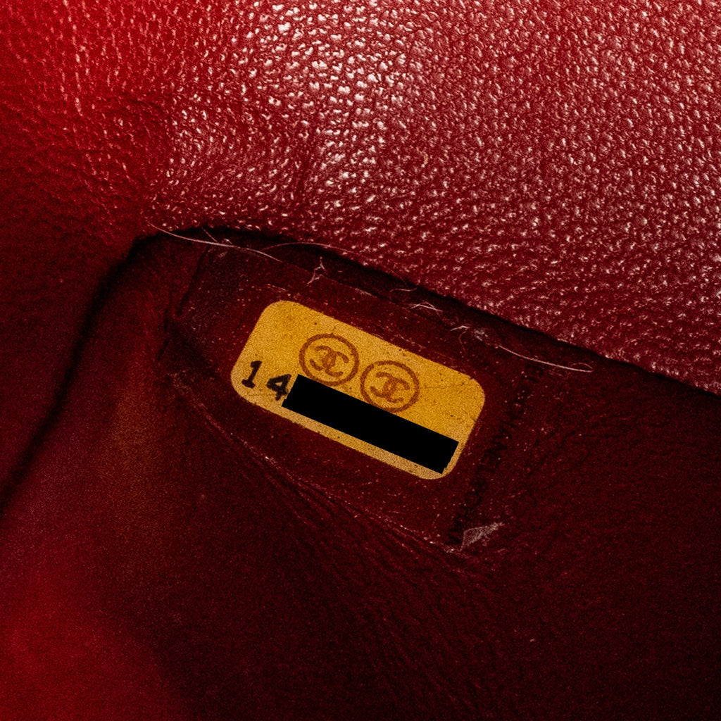 Chanel Mini Square Flap bag Caviar Red